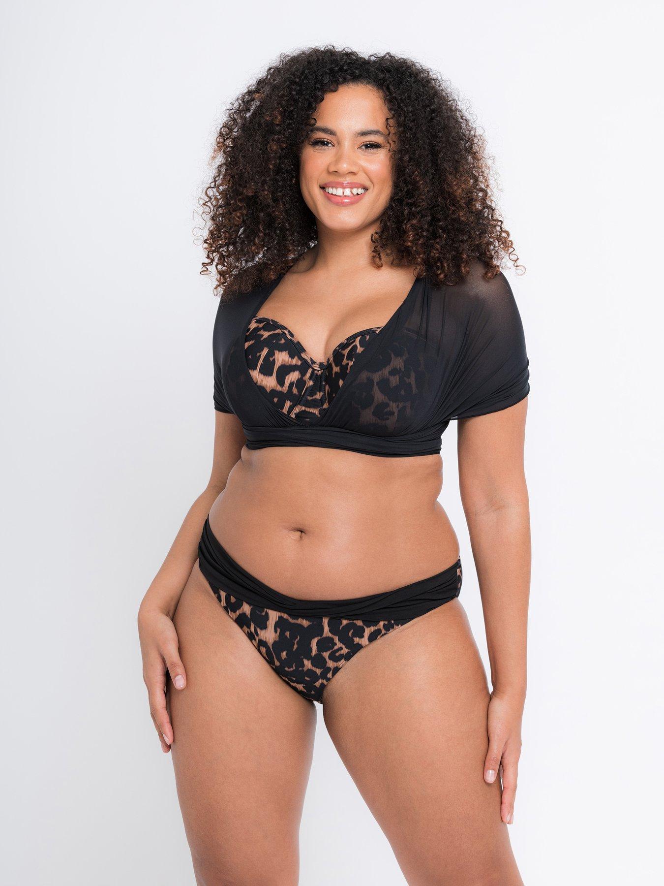 Curvy Kate Standard Tropicana Bandeau Bikini Top Size 40D