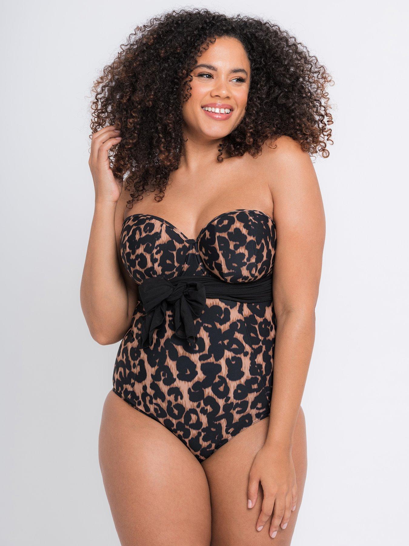 Wrapsody Bandeau Swimsuit Leopard Print