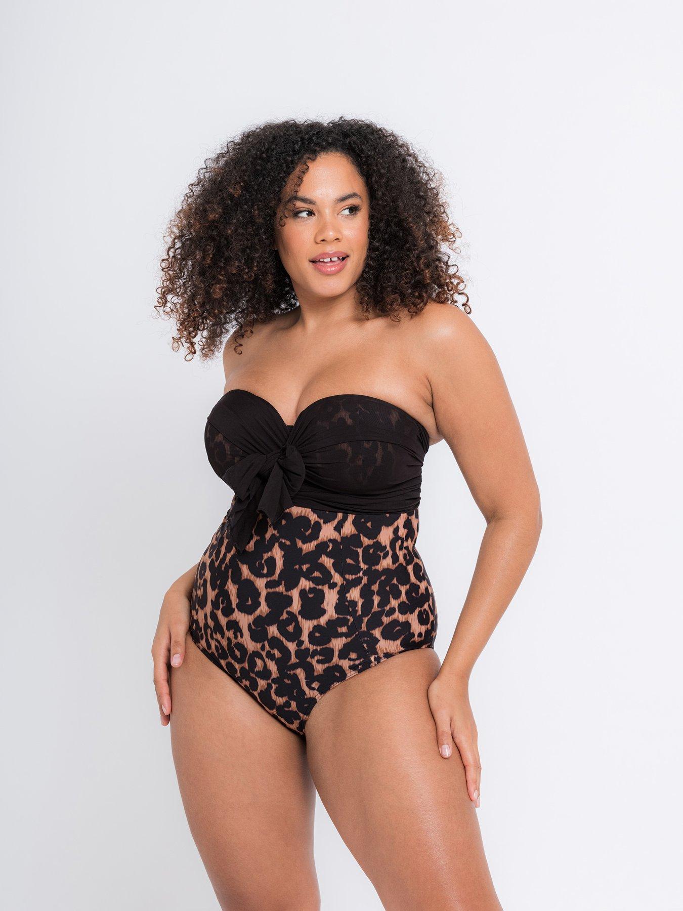 Plus size store leopard bathing suit