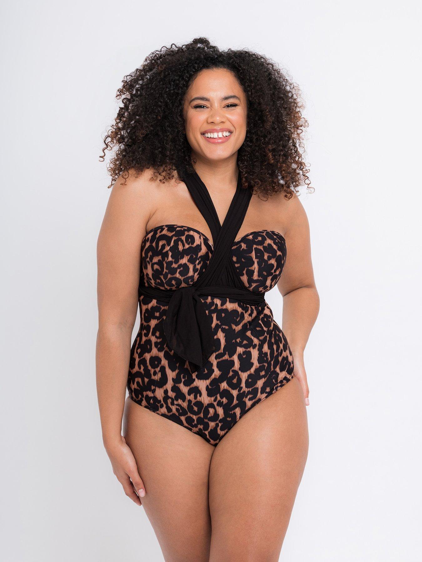 Plus size bandeau swimsuit deals