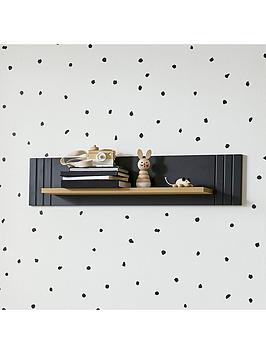 Product photograph of Cuddleco Rafi Shelf - Oak And Black from very.co.uk