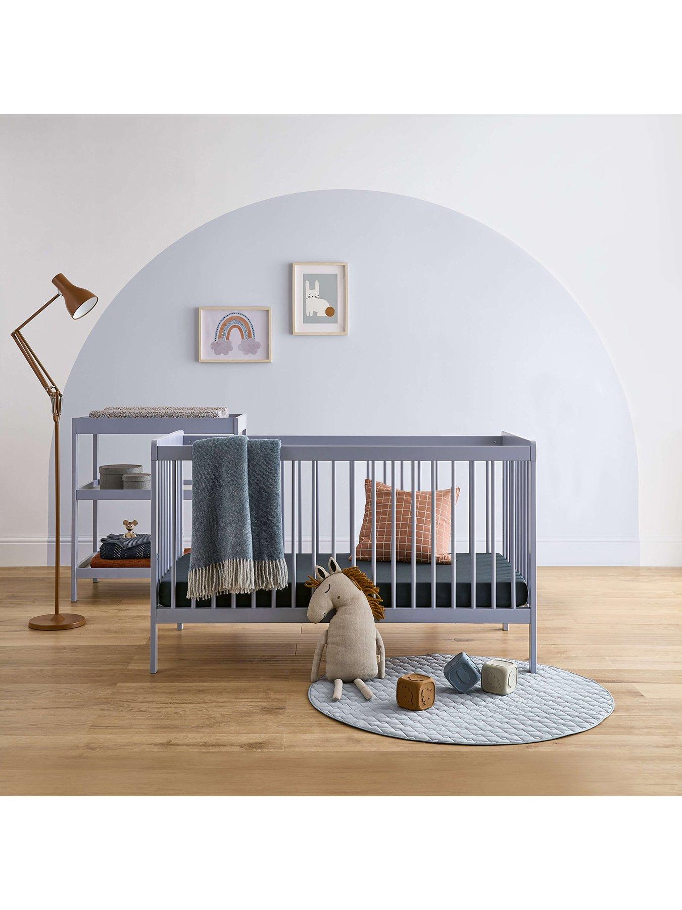 Product photograph of Cuddleco Nola 2 Piece Nursery Furniture Set - Flint Blue from very.co.uk