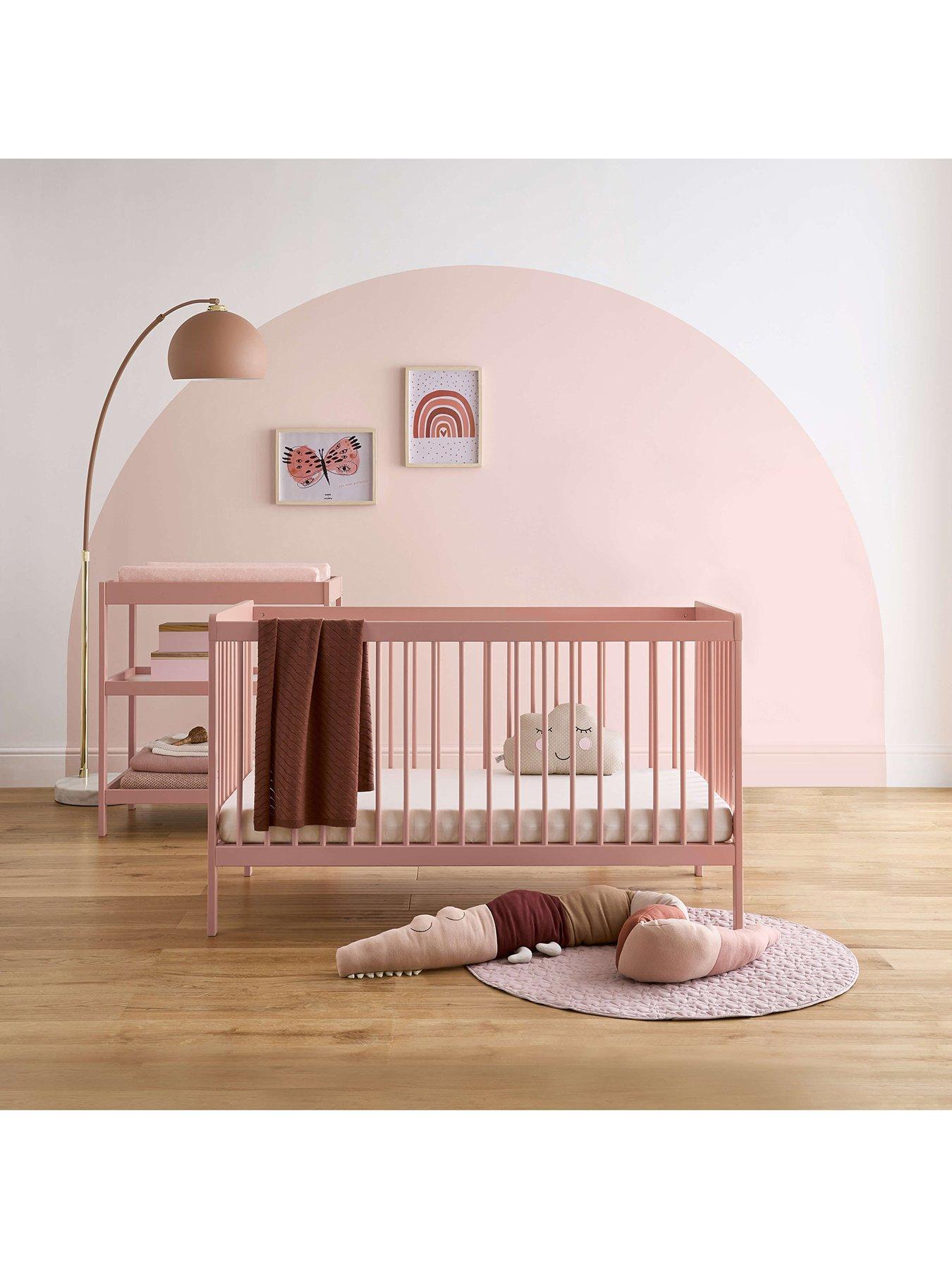 Product photograph of Cuddleco Nola 2-piece Nursery Furniture Set - Soft Blush Pink from very.co.uk