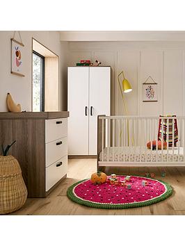 Product photograph of Cuddleco Enzo 3-piece Nursery Furniture Set - Oak And White from very.co.uk