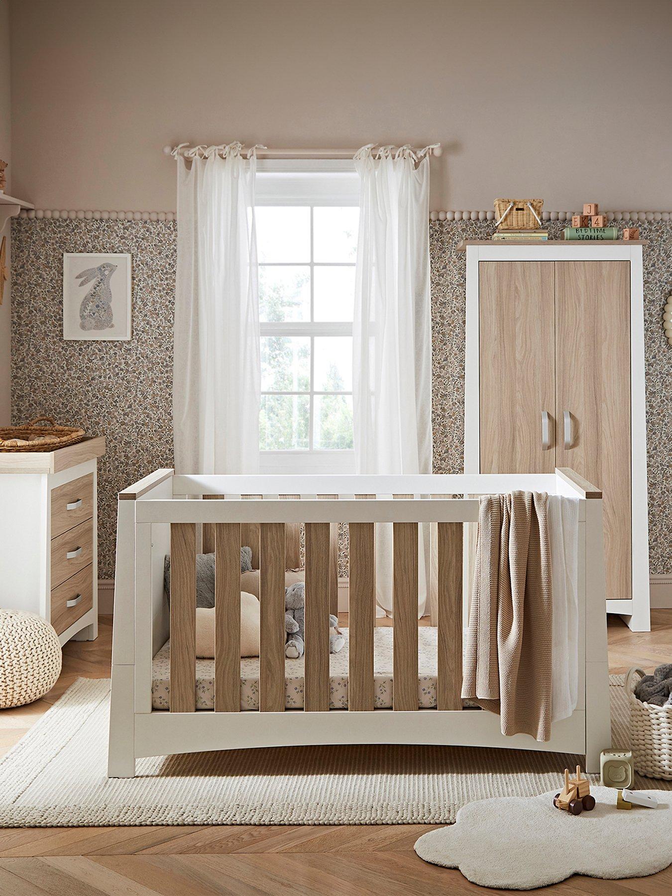 undefined Ada 3 Piece Nursery Furniture Set - White and Ash