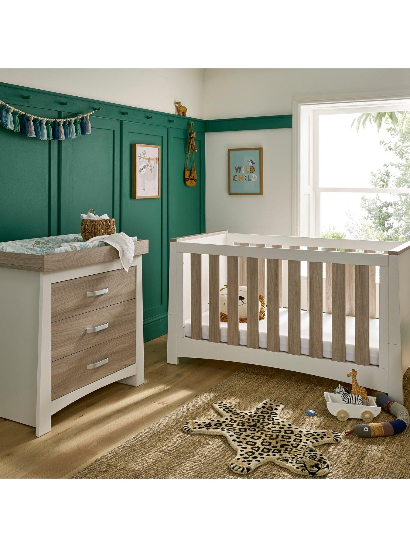 Product photograph of Cuddleco Ada 2-piece Nursery Furniture Set - White And Ash from very.co.uk