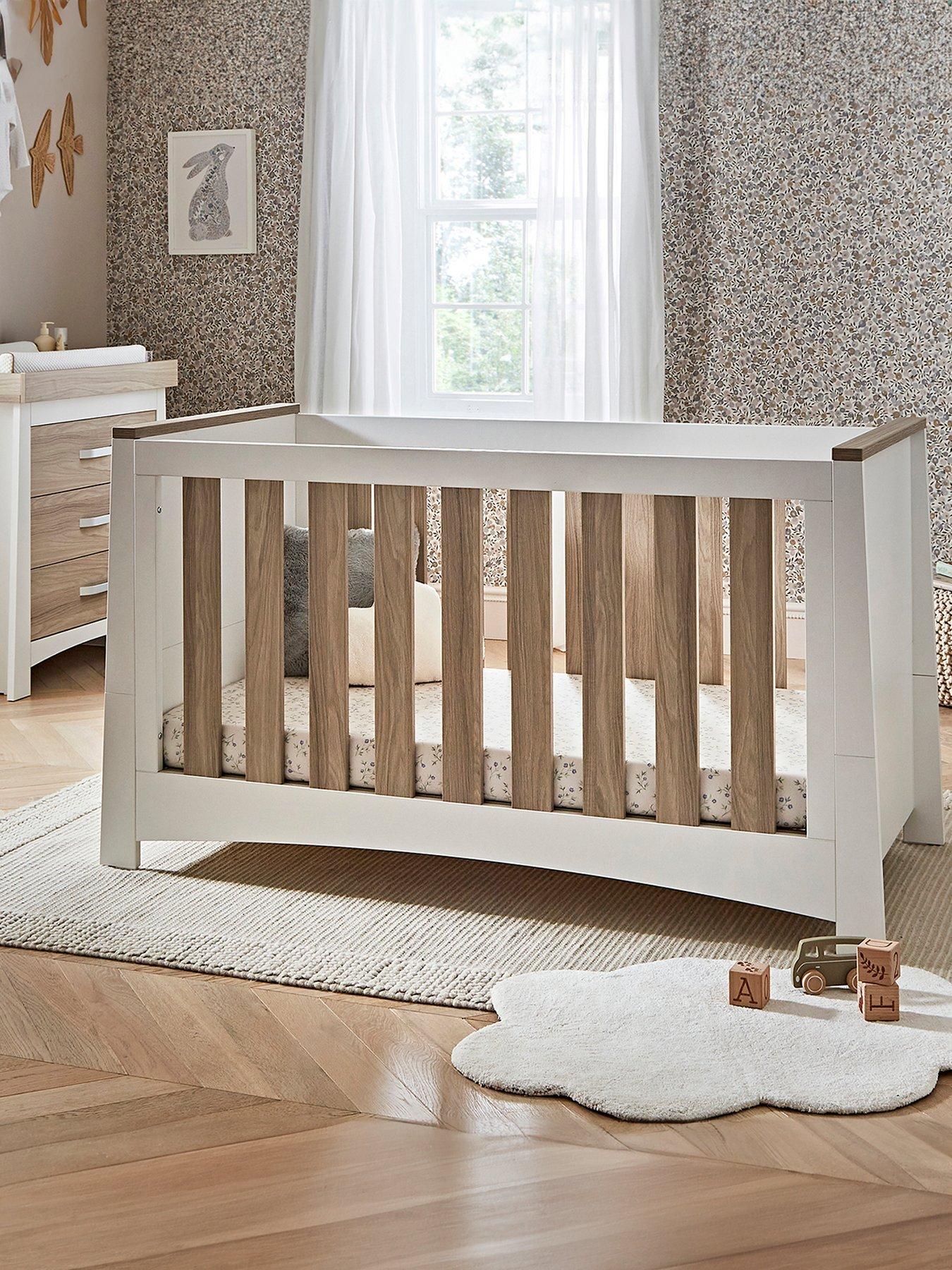 Product photograph of Cuddleco Ada Cot Bed - White And Ash from very.co.uk