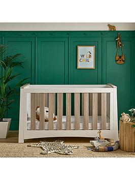Product photograph of Cuddleco Ada Cot Bed - White And Ash from very.co.uk