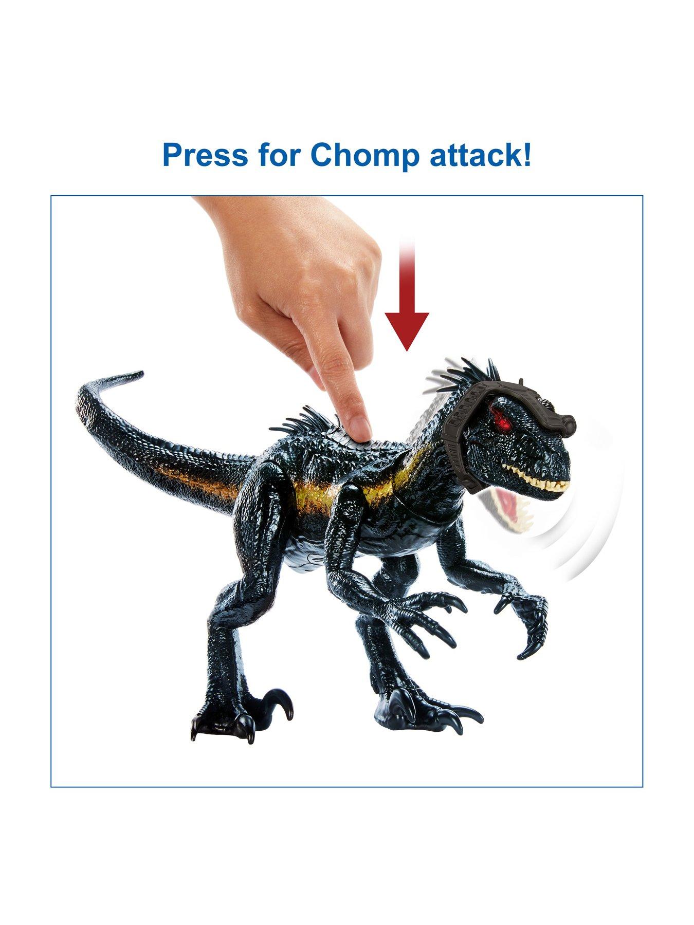 Jurassic World Jurassic Park III Dinosaur Toy Epic Attack Velociraptor  Figure, Chomp & Roar Action 