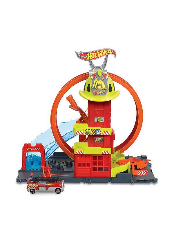 Image 2 of 6 of Hot Wheels City Super Loop Fire Station Playset