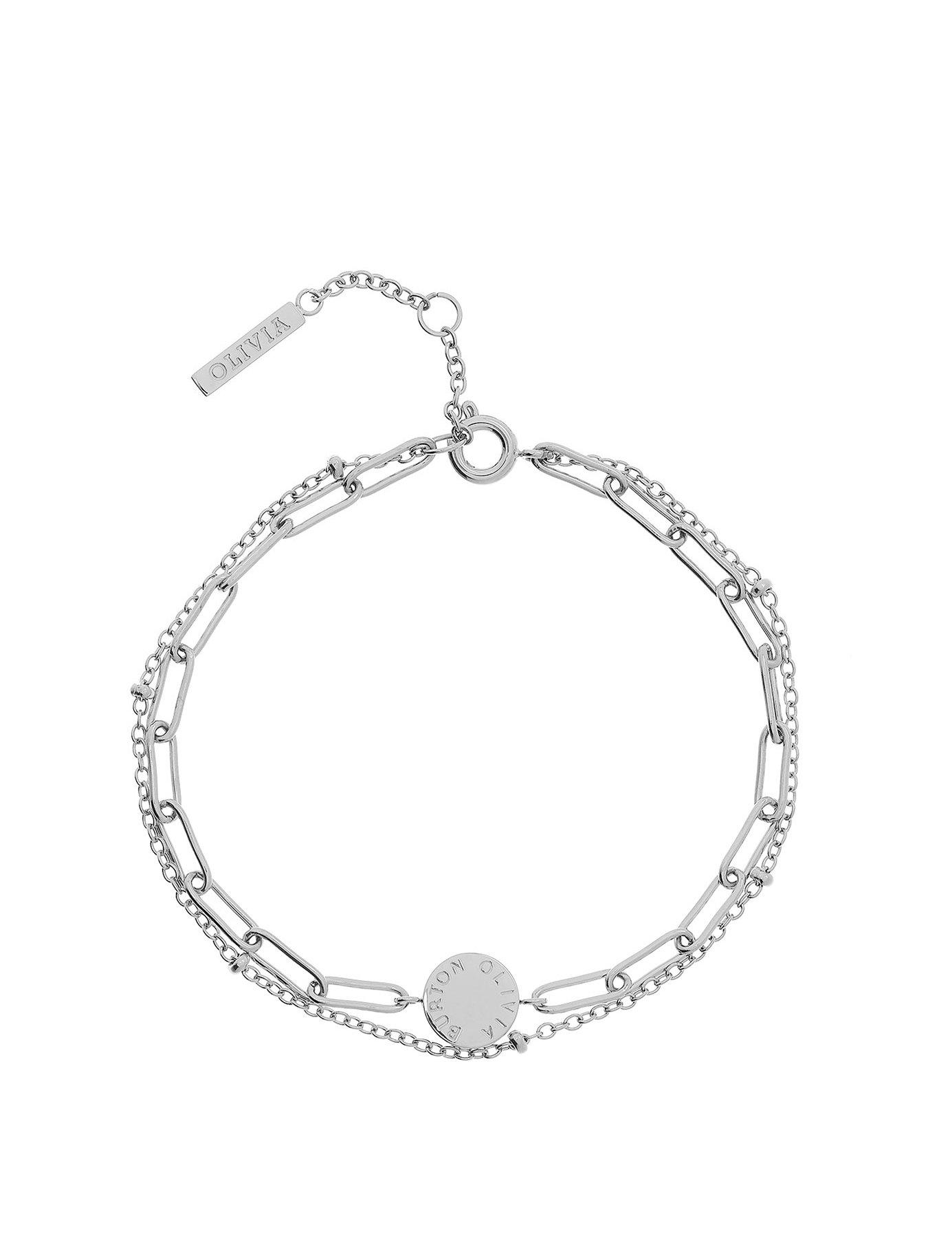 Product photograph of Olivia Burton Stainless Steel Classic Illusion Stacking Bracelet Set from very.co.uk