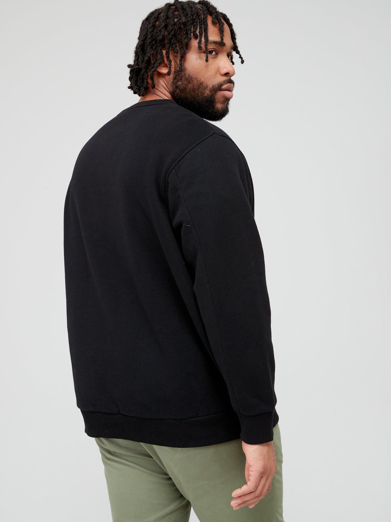 Big & Tall Classic Crew Neck Sweat - Black