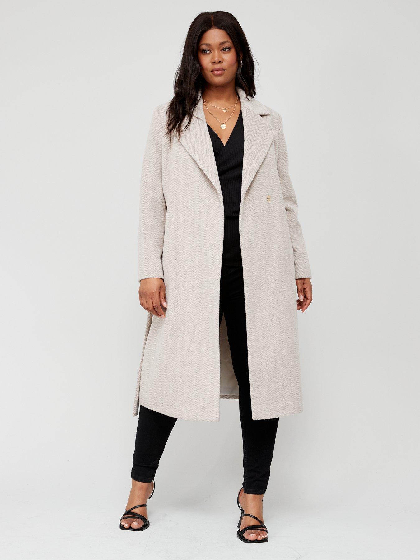 Grey wrap outlet coat uk