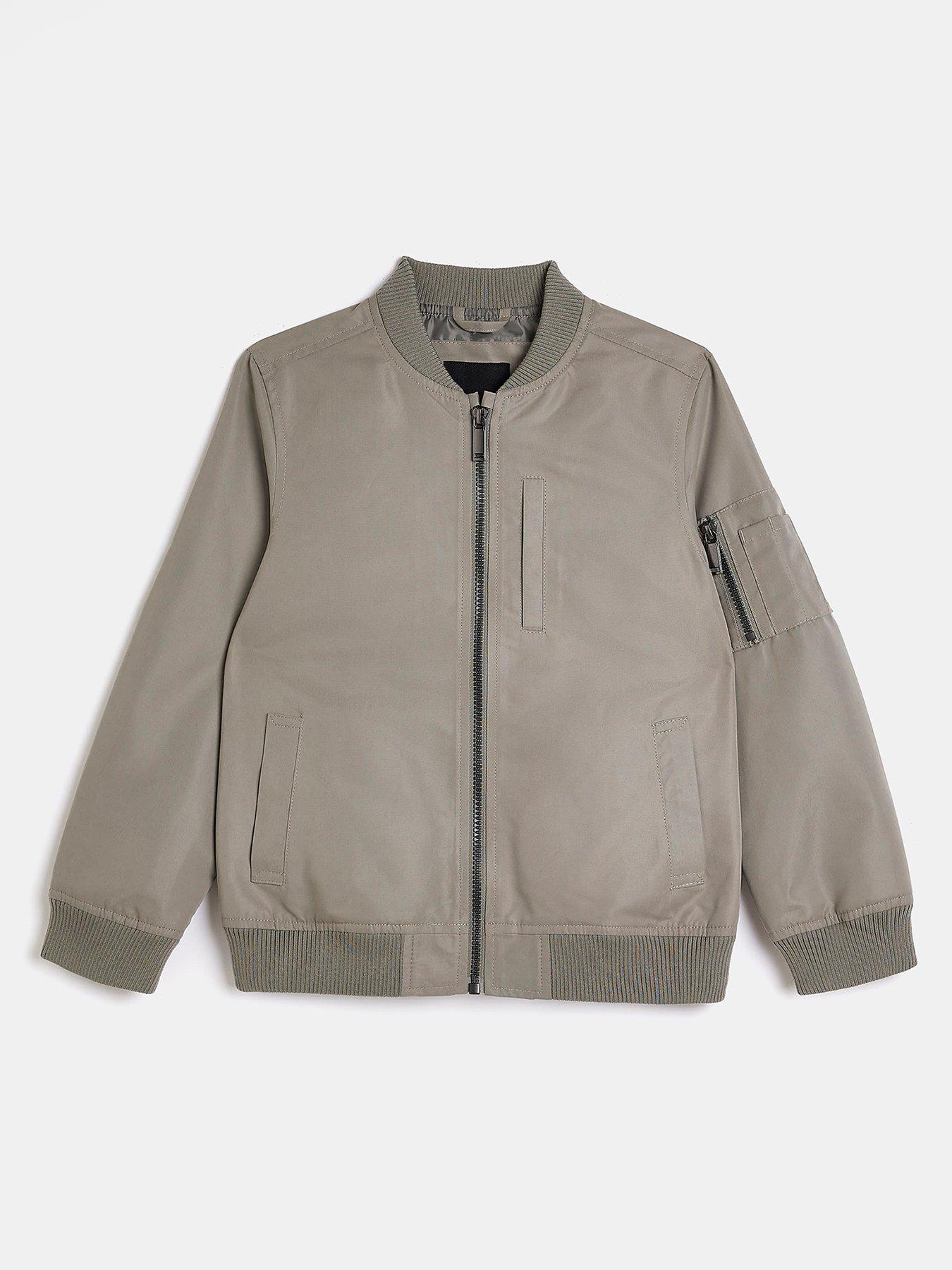 River island bomber jacket hot sale khaki