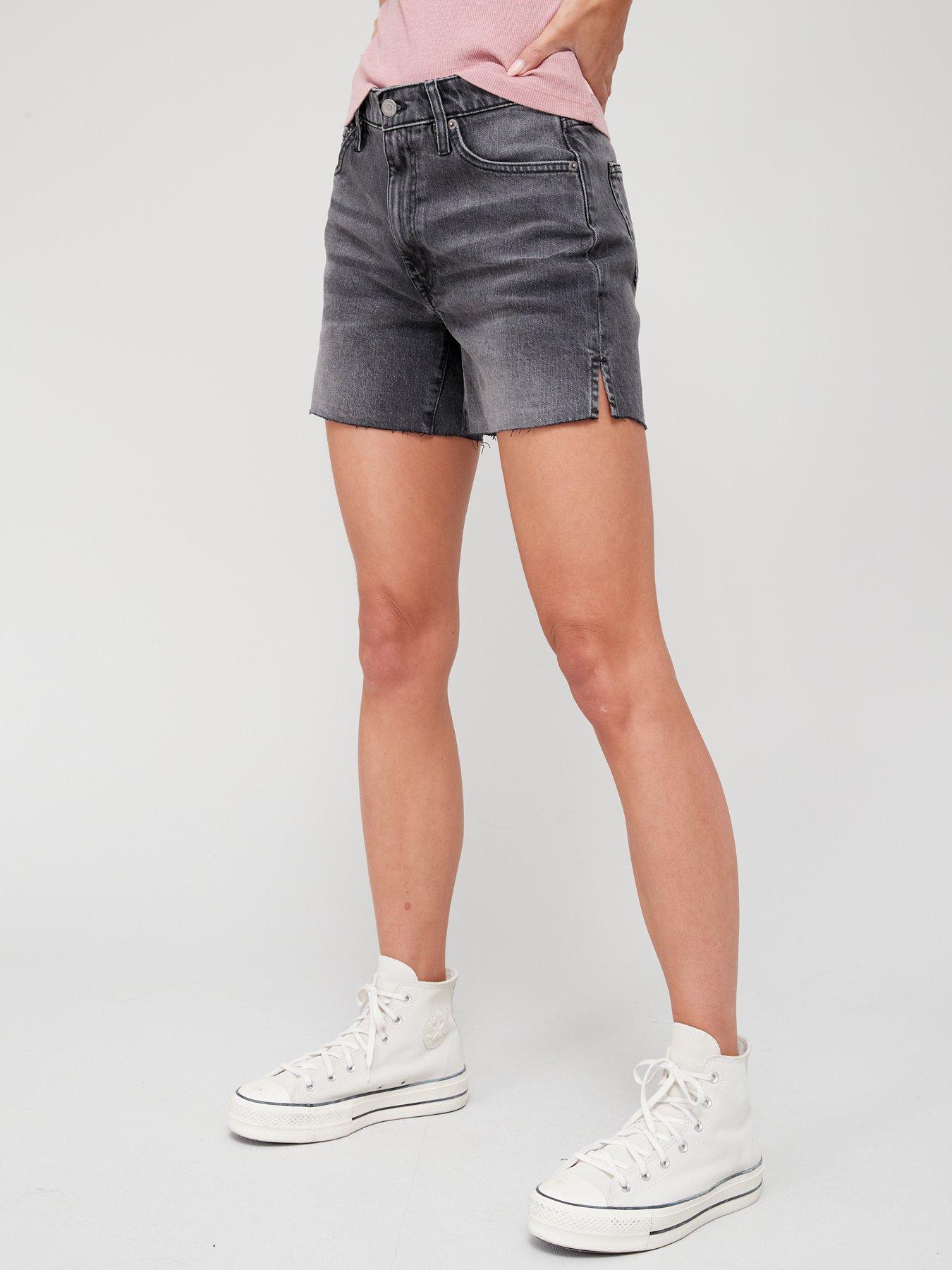 Superdry High Rise Denim Shorts - Women's Womens Shorts