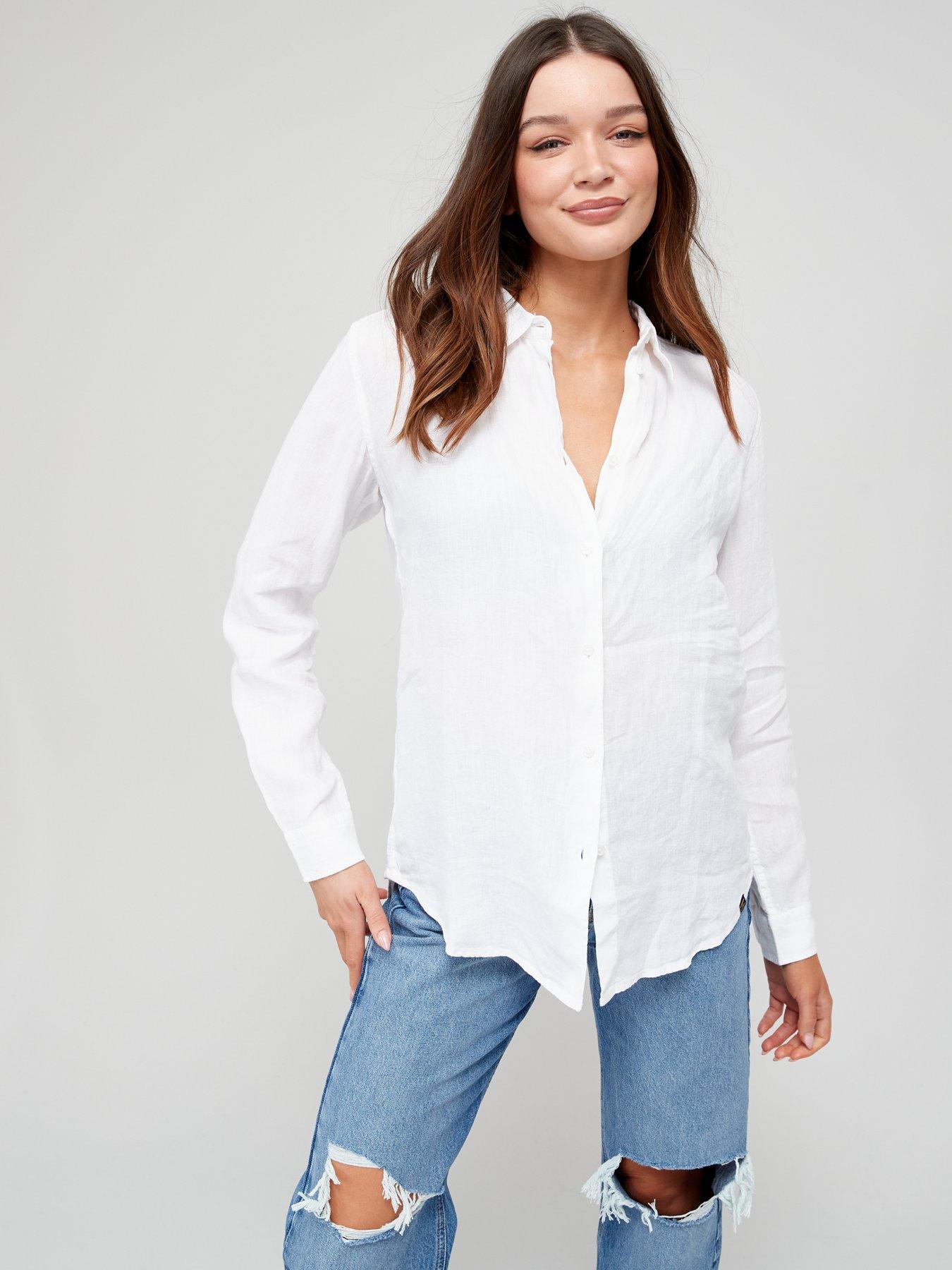 Linen shop boyfriend shirt