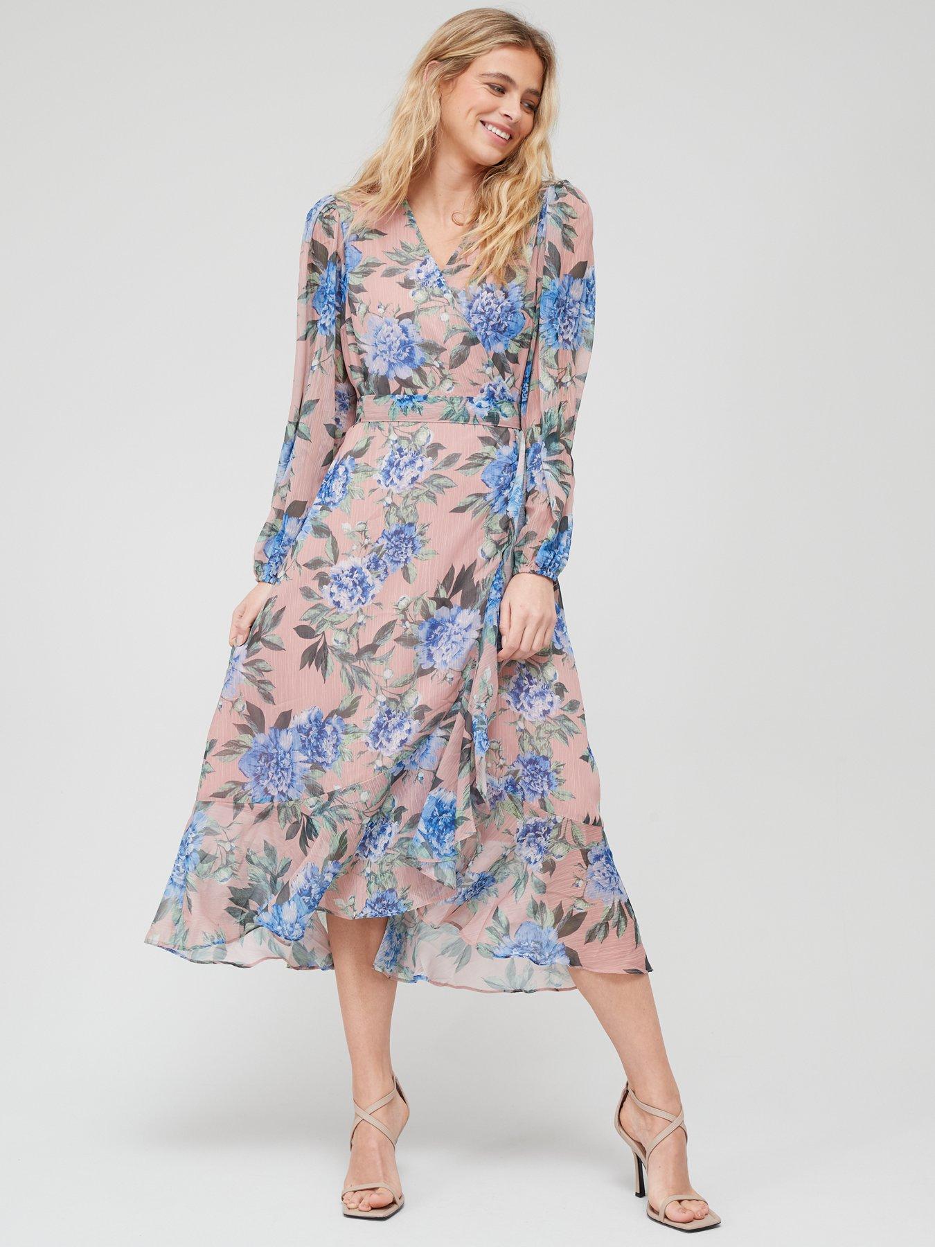 Yas floral best sale maxi dress