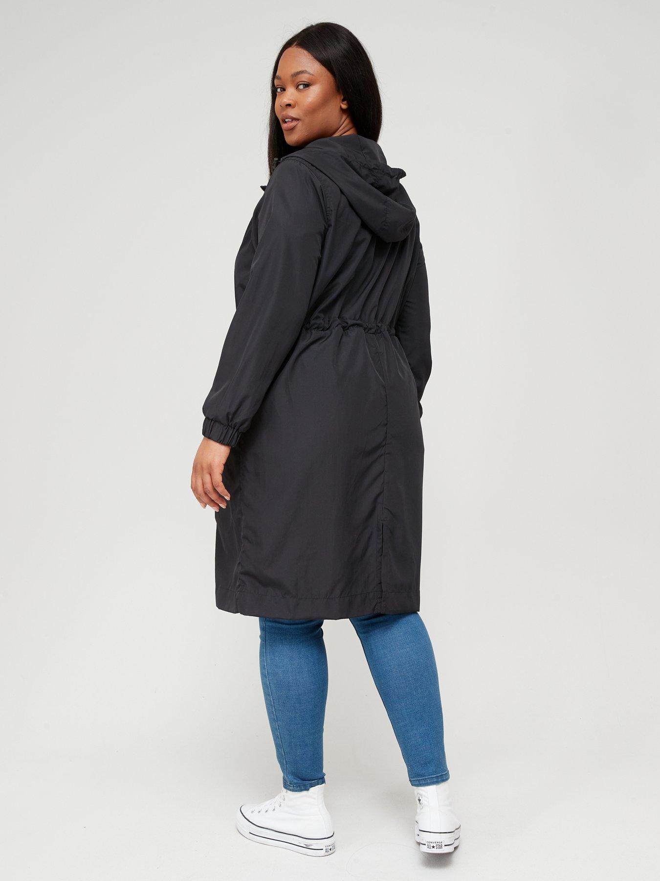 Plus size hot sale longline parka