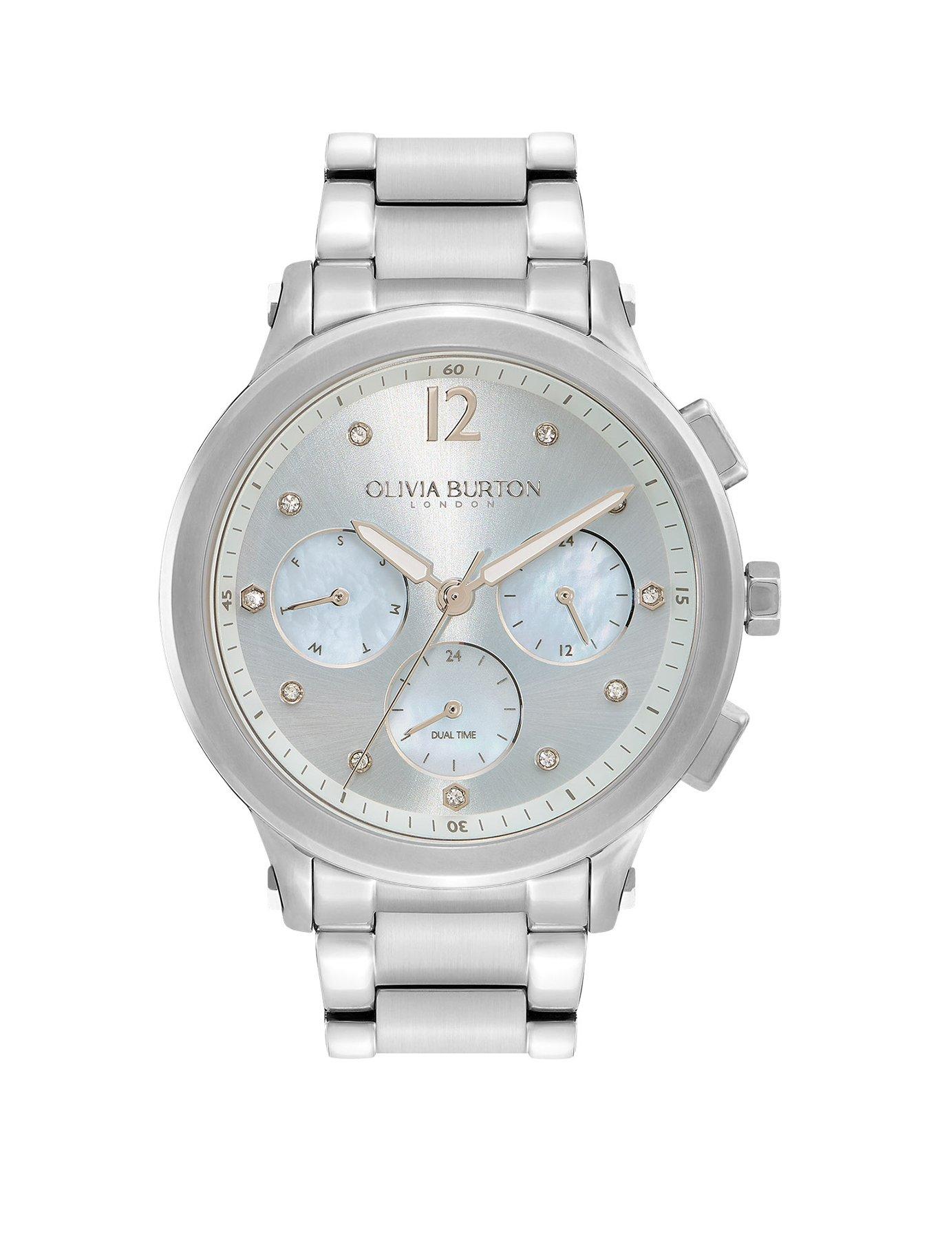 Silver olivia burton discount watch