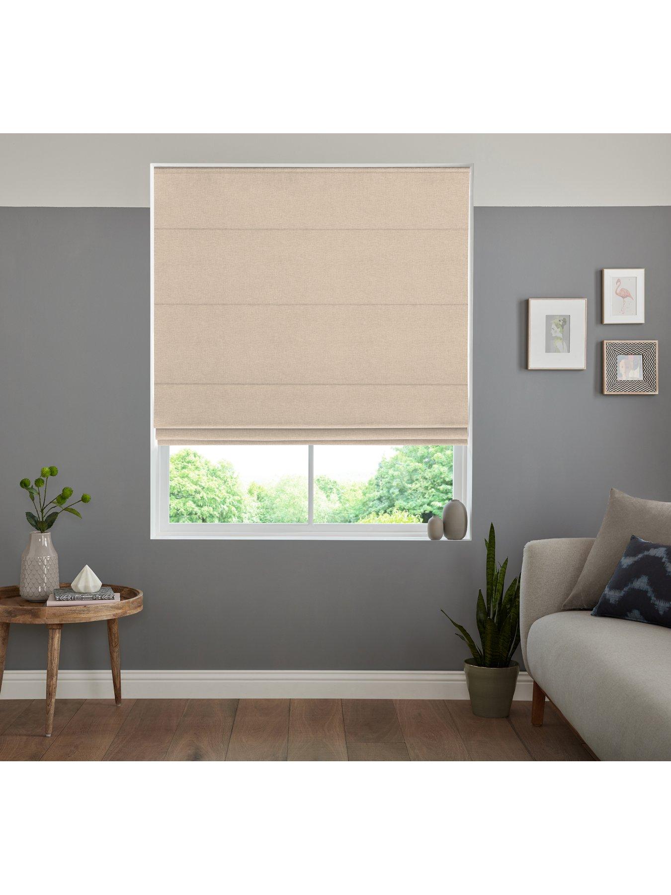 Product photograph of Akif Made To Measure Roman Window Blind - Champagne from very.co.uk