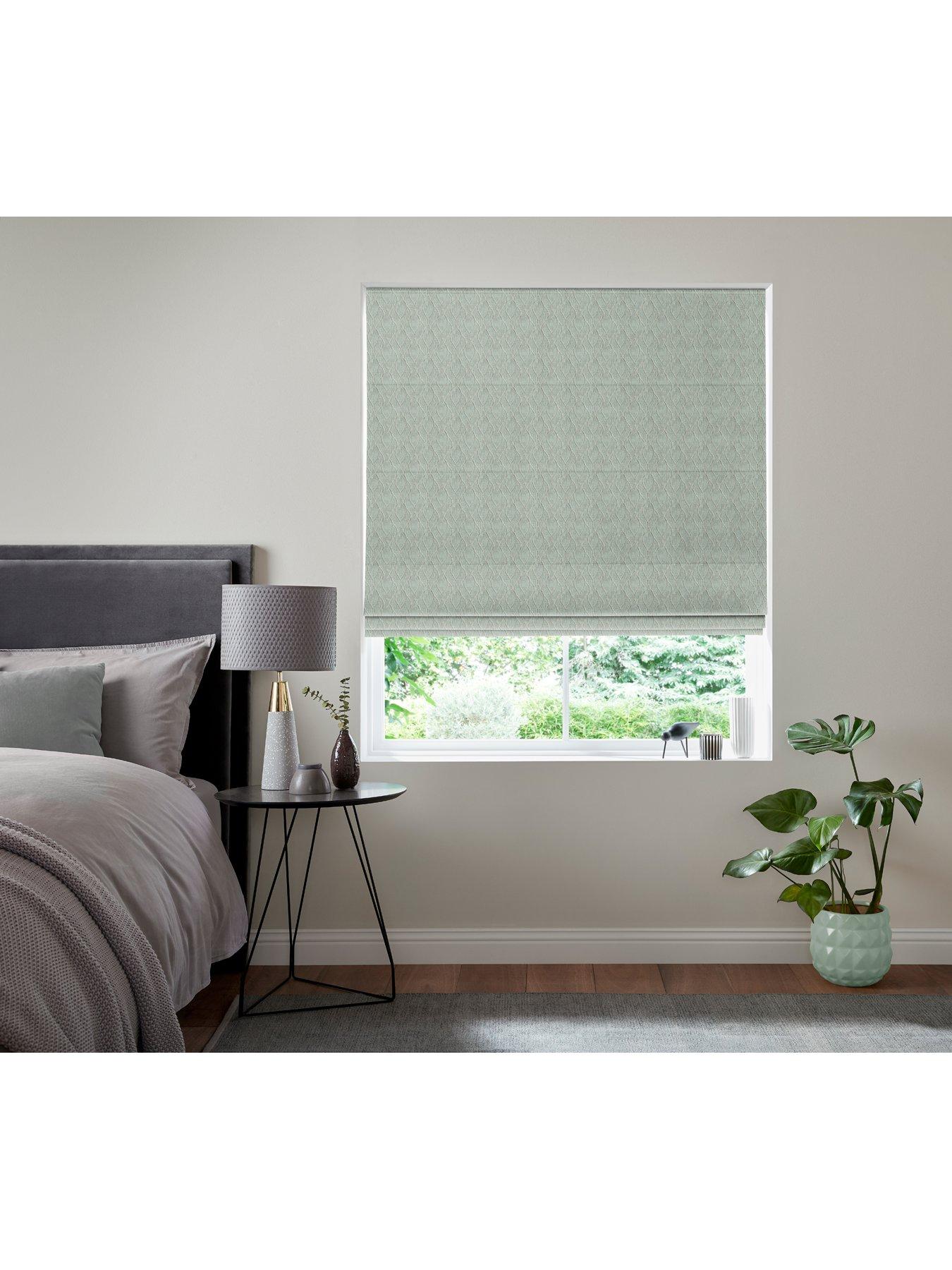 Product photograph of Kian Made To Measure Roman Window Blind In Seafoam from very.co.uk