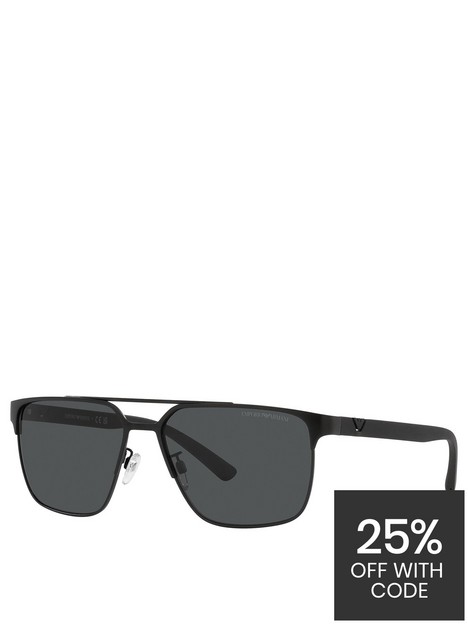 emporio-armani-matte-aviator-sunglasses