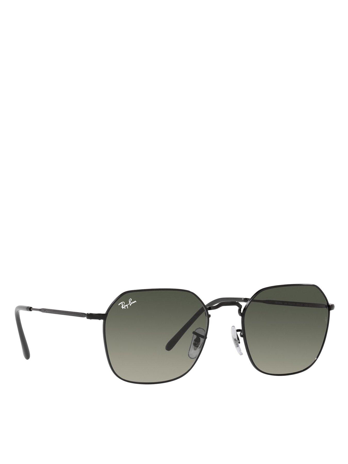 undefined Jim Hexagon Metal Frame Sunglasses - Black