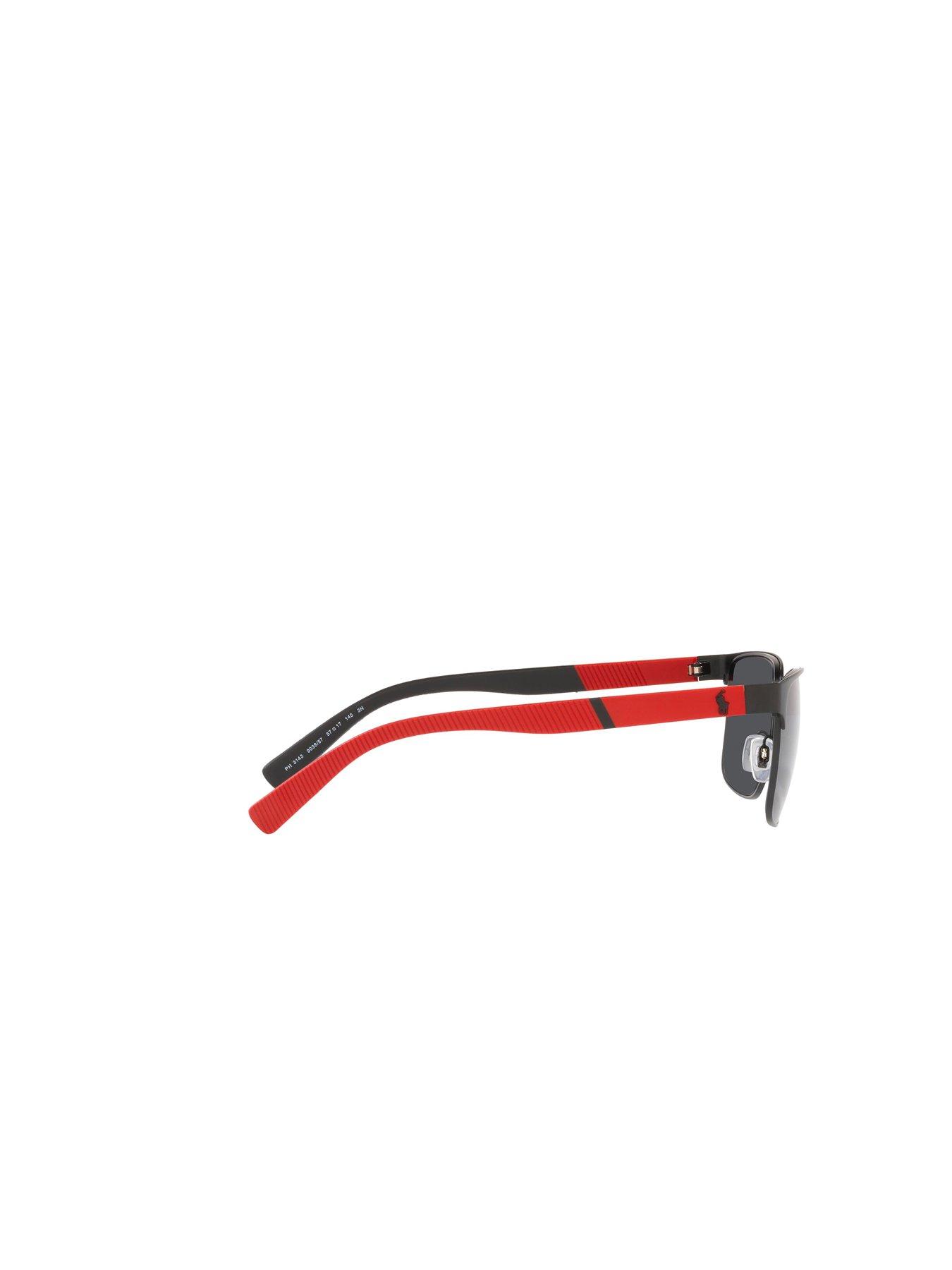 Image 2 of 3 of Polo Ralph Lauren Rectangle Sunglasses - Black