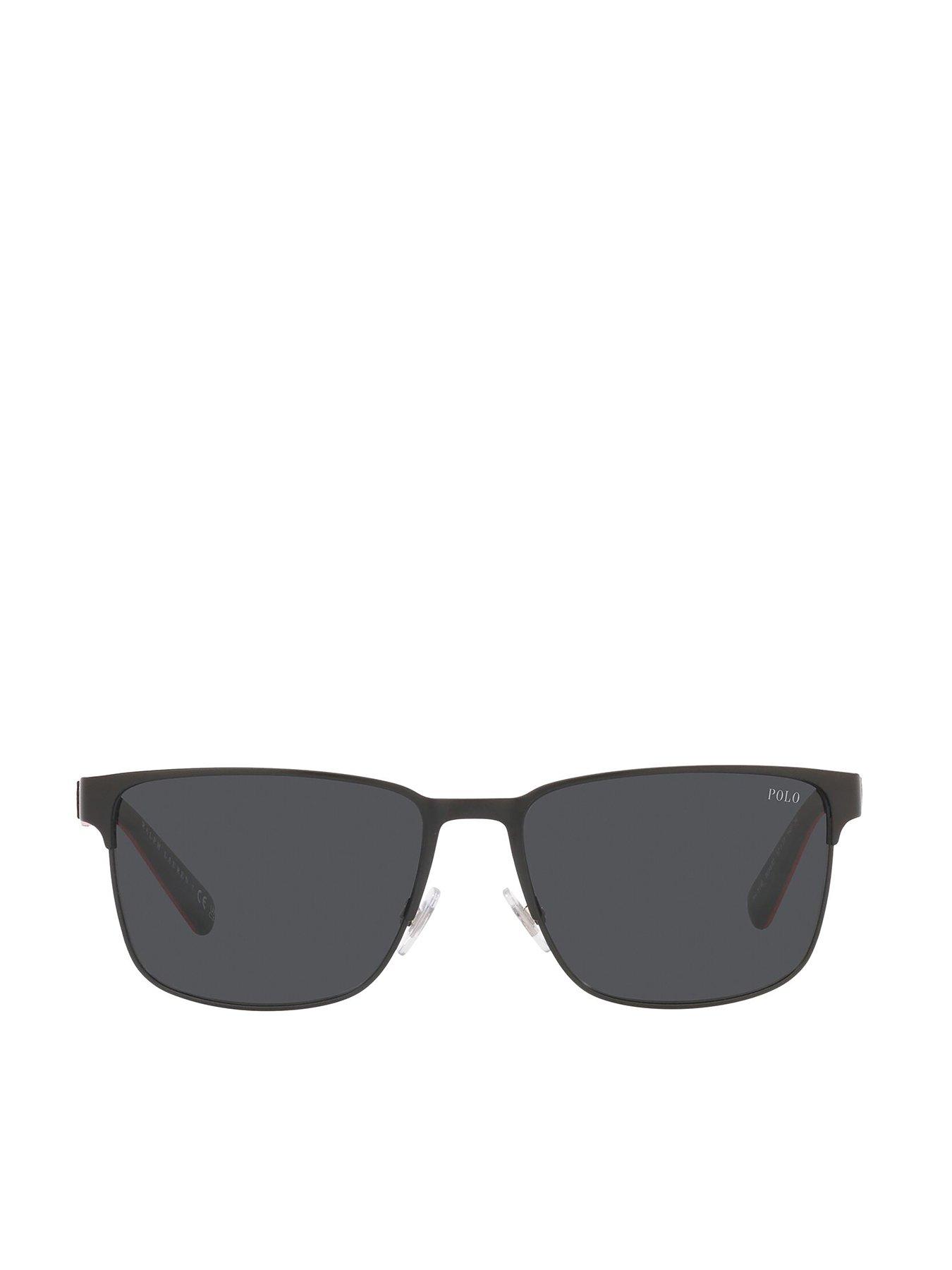 Image 3 of 3 of Polo Ralph Lauren Rectangle Sunglasses - Black