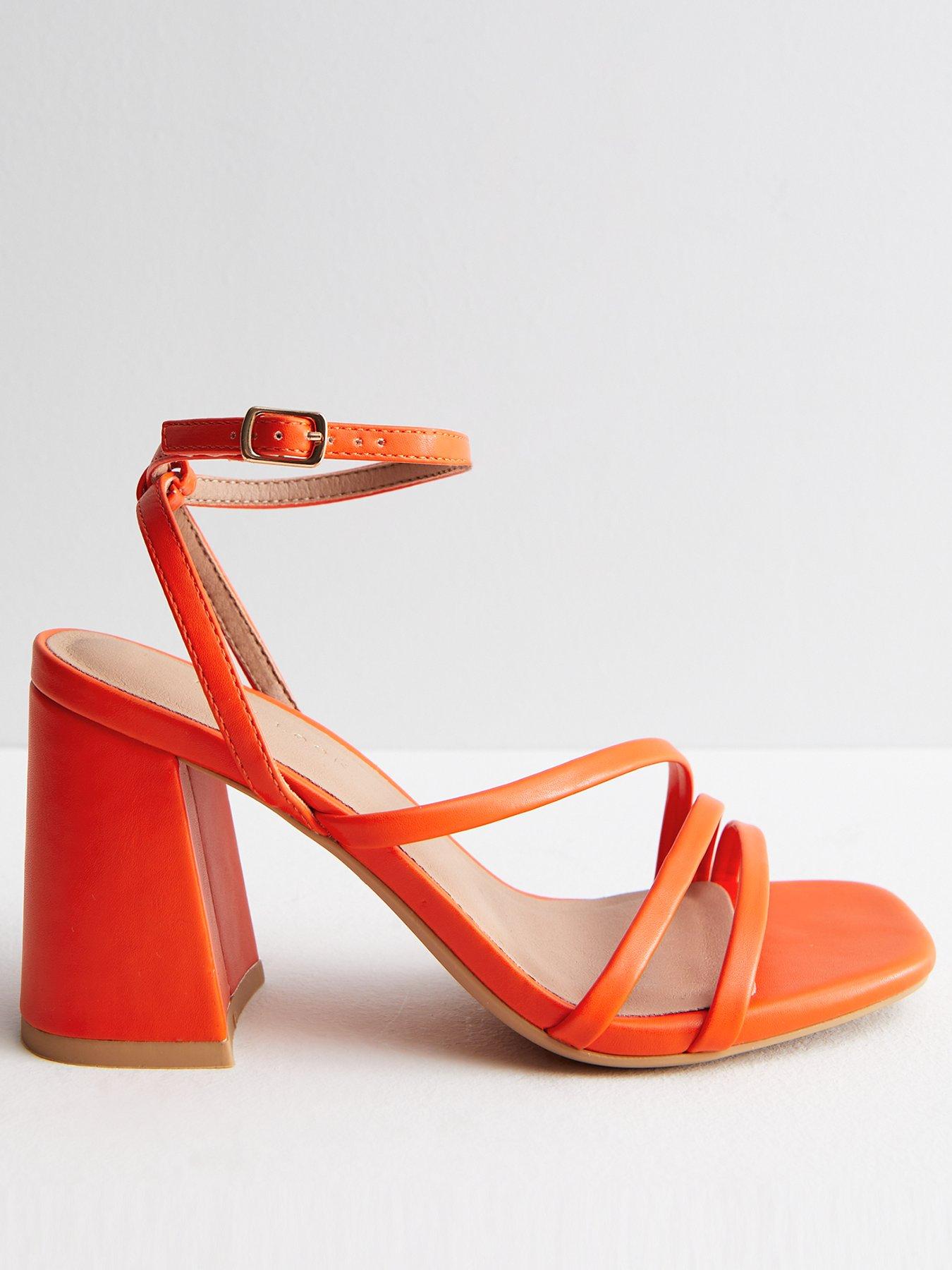 Bright heeled cheap sandals