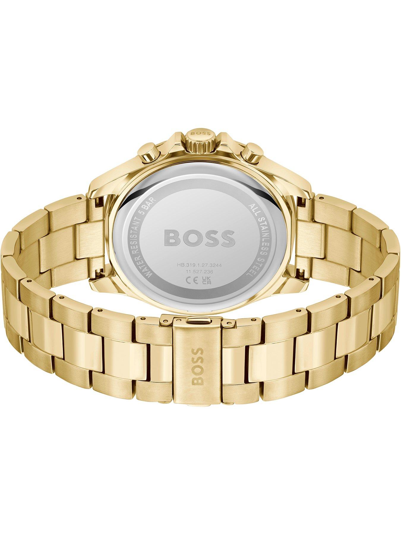 Image 2 of 7 of BOSS Gents Troper Light Yellow Gold IP Bracelet Watch