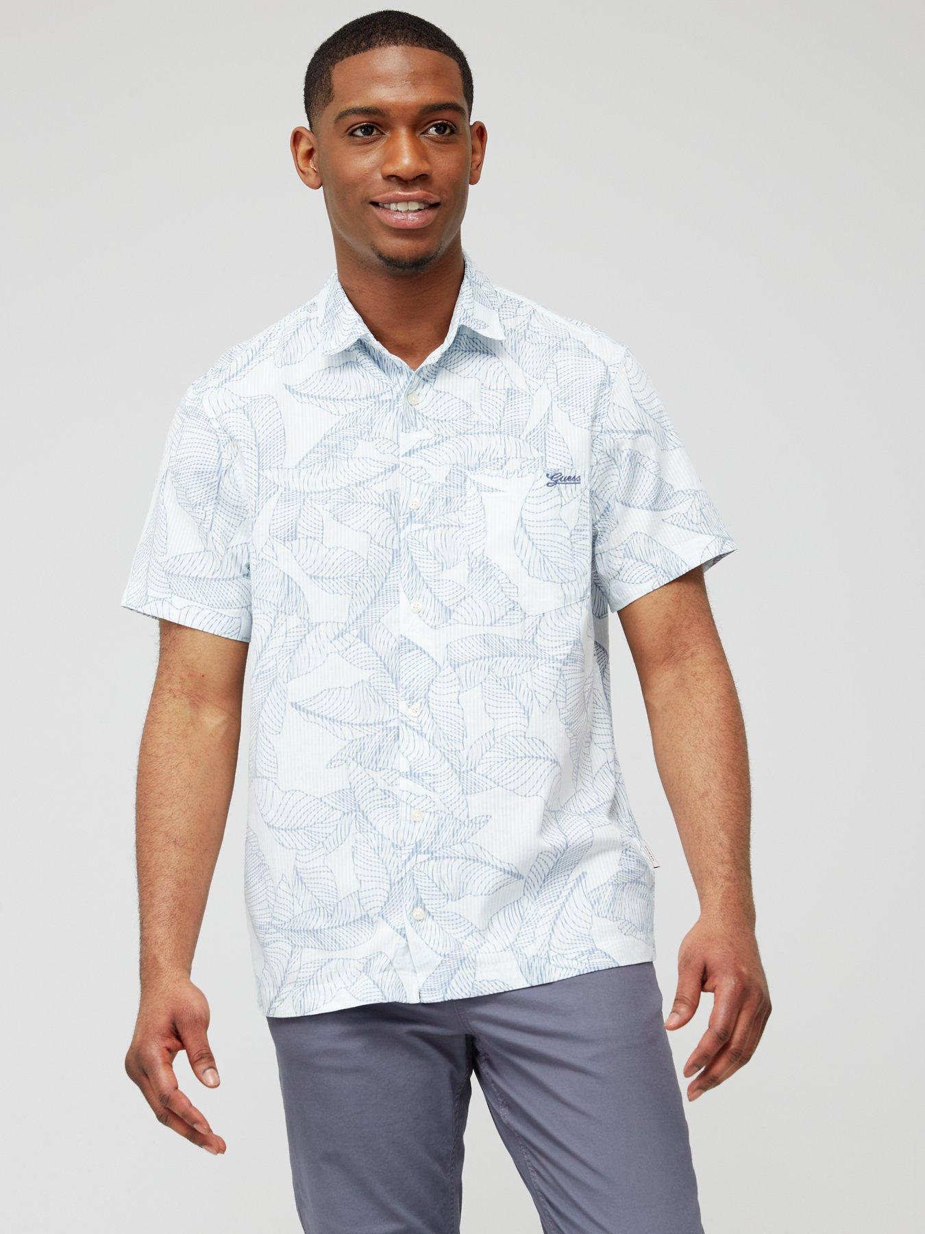 guess-colin-stencil-floral-print-short-sleeve-shirt-whiteblue