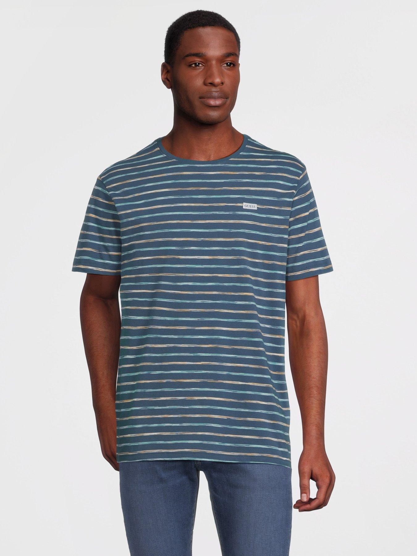 guess-small-logo-stripe-t-shirt-blue