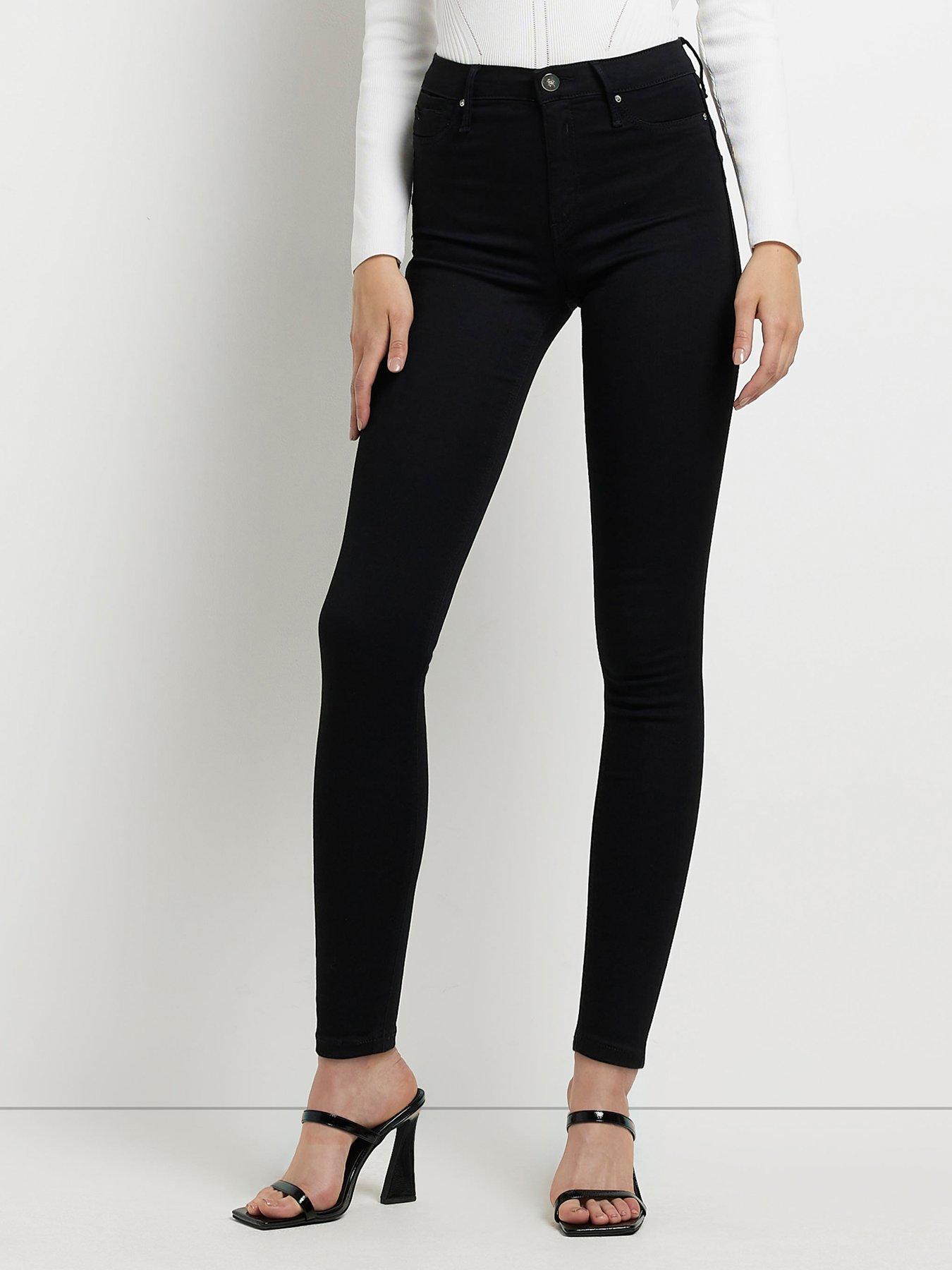 River Island premium high waist jersey legging in black