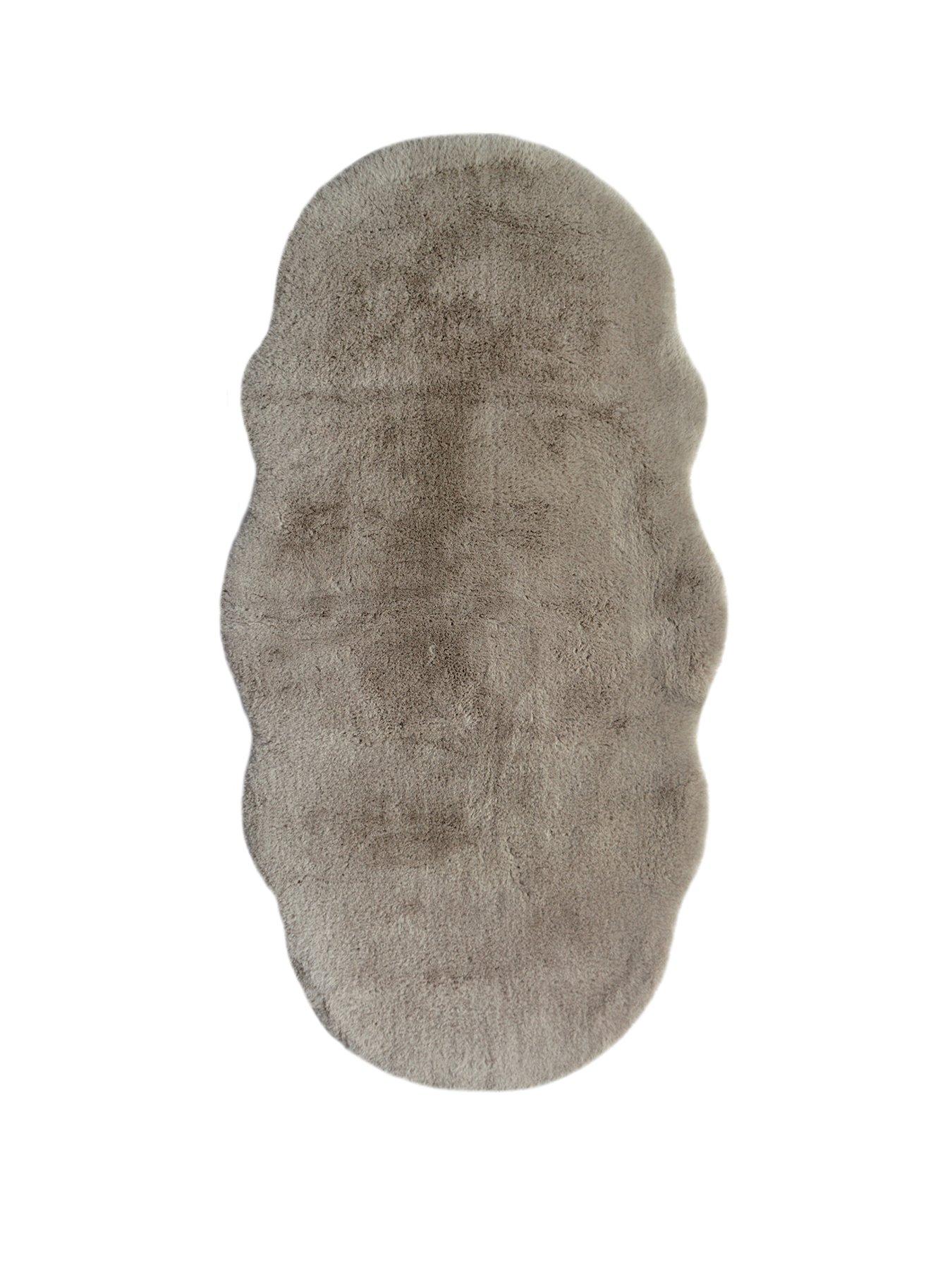 Product photograph of Luxury Faux Fur Rug - Double from very.co.uk