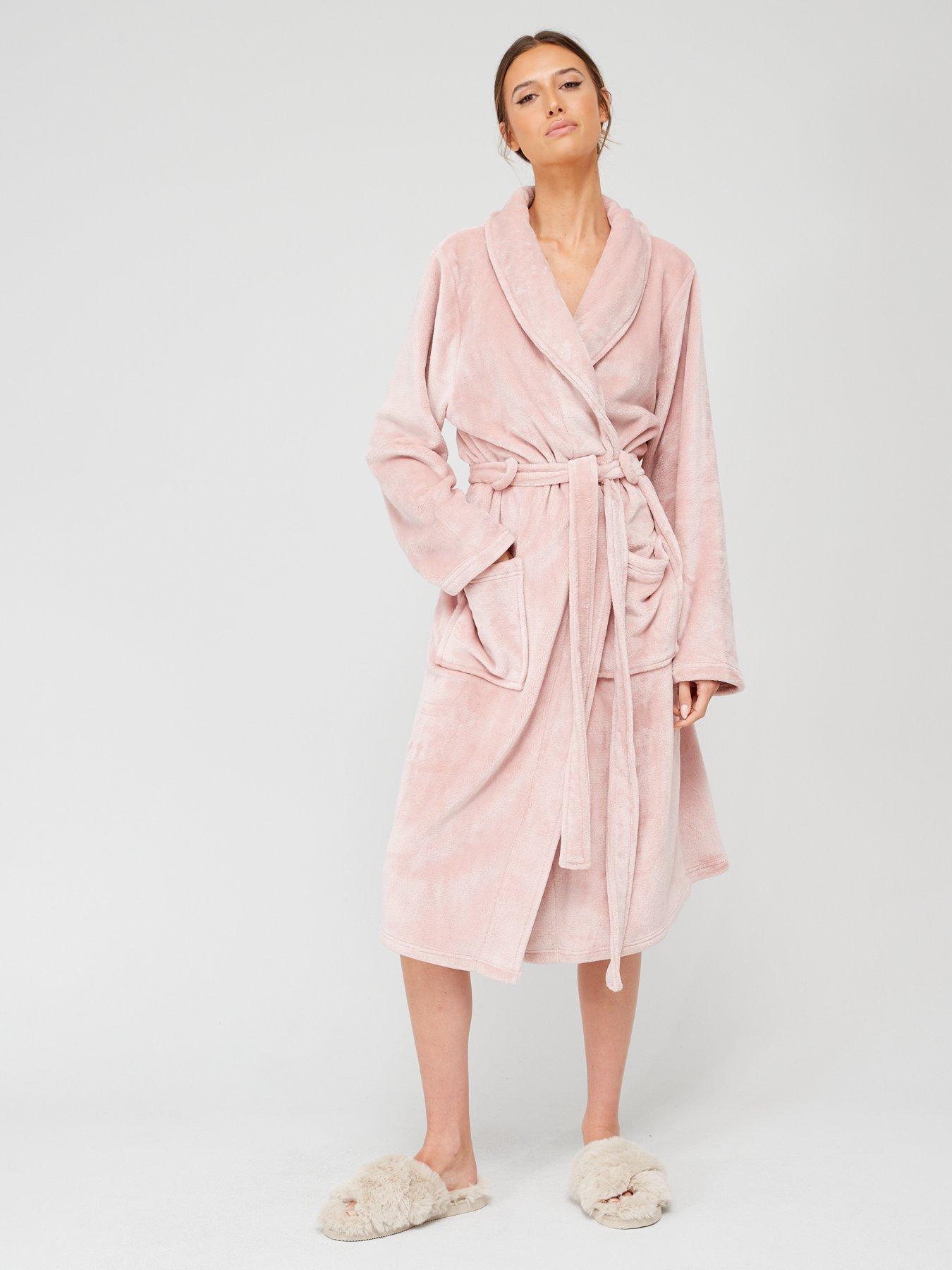 Pink and outlet grey dressing gown