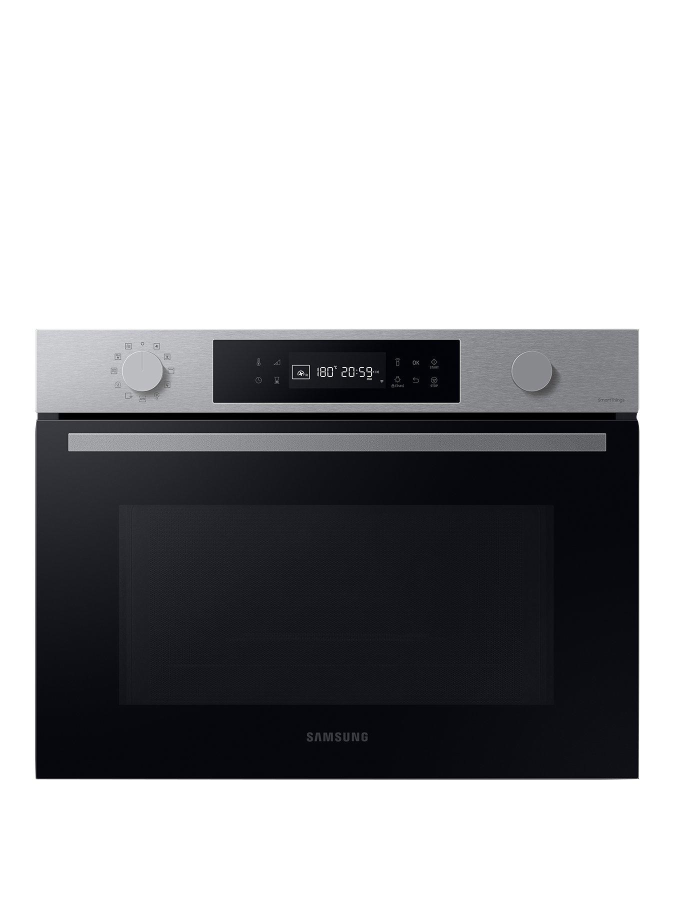 Product photograph of Samsung Series 4 Nq5b4553fbs U4 Built-in Compact Combination Microwave - Stainless Steel from very.co.uk