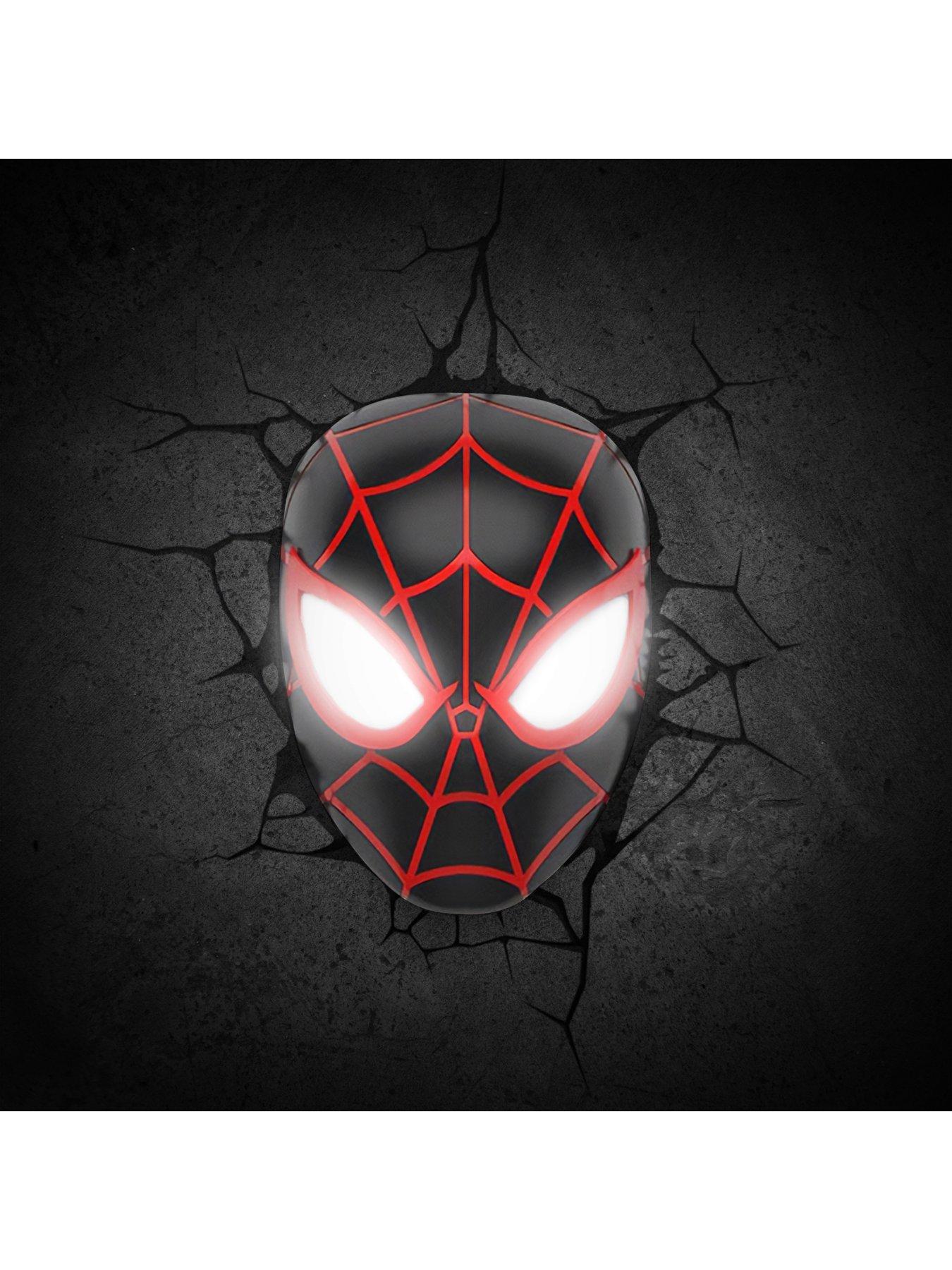 Product photograph of Marvel 3dl Spiderman Miles Morales Face 3d Light from very.co.uk