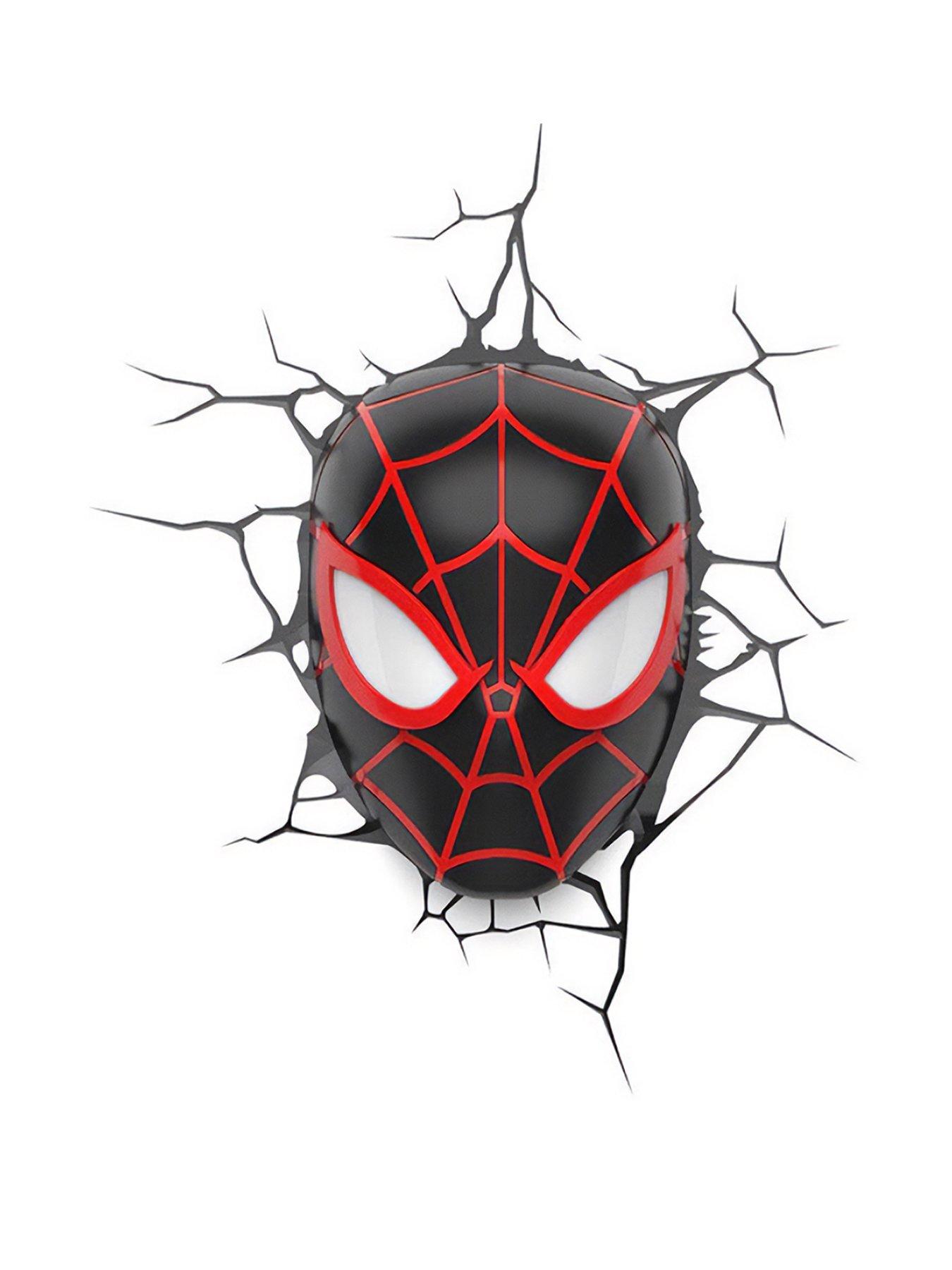 Marvel 3DL Spiderman Miles Morales Face 3D Light | Very.co.uk