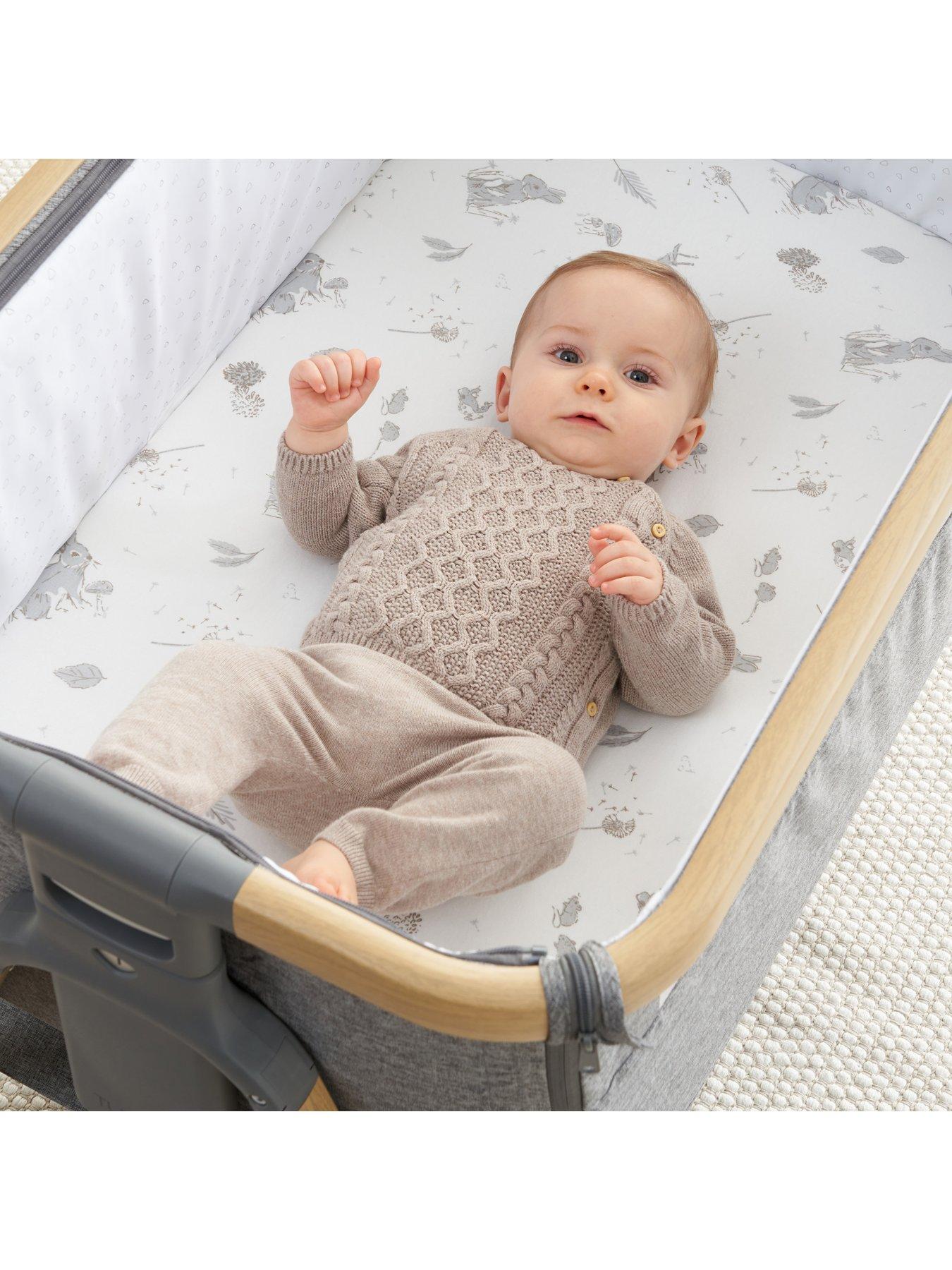 Tutti Bambini Bedside Crib Fitted Sheets 2pk Cocoon Cream/Grey