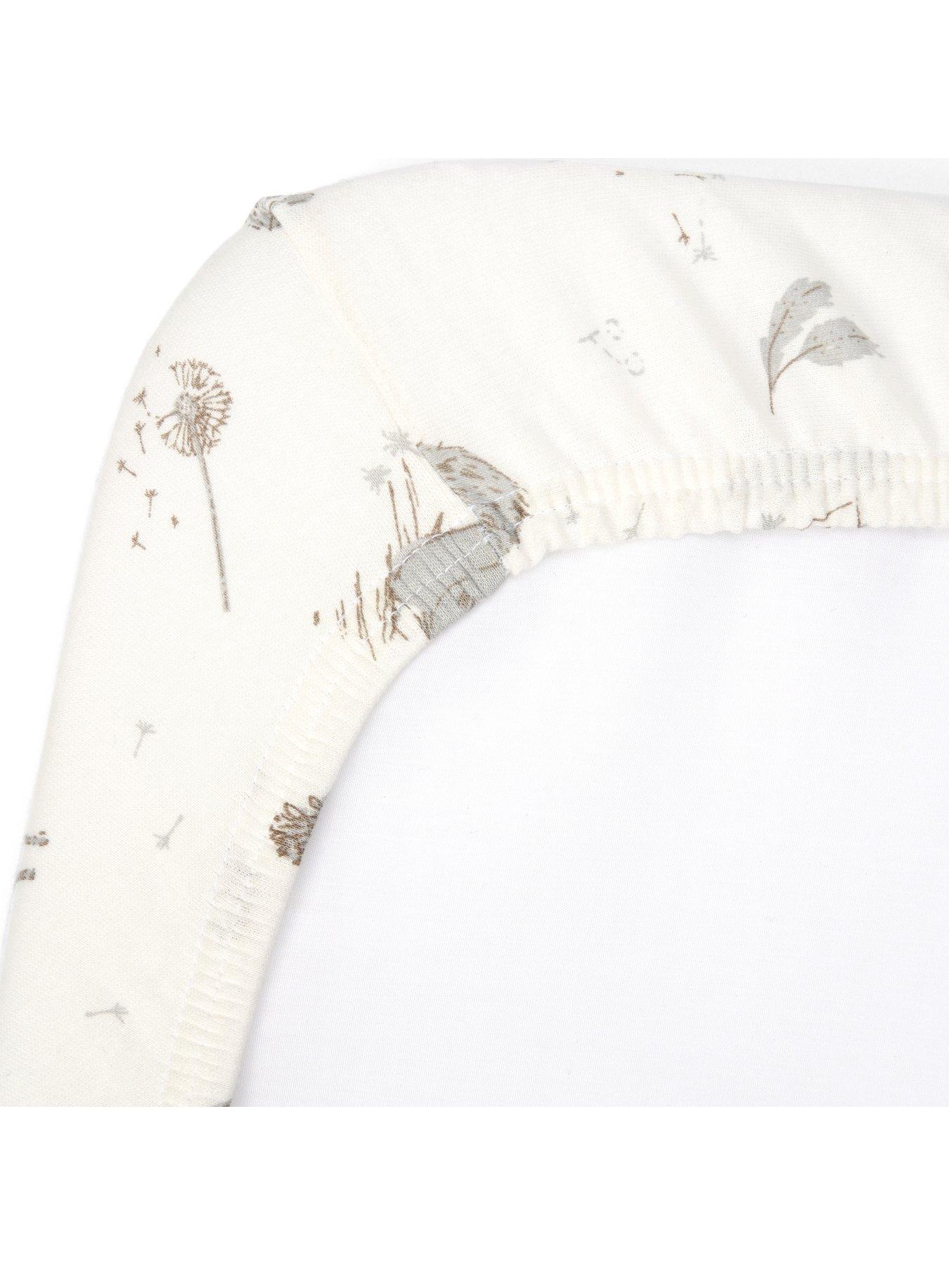 Tutti Bambini Bedside Crib Fitted Sheets 2pk Cocoon Cream/Grey