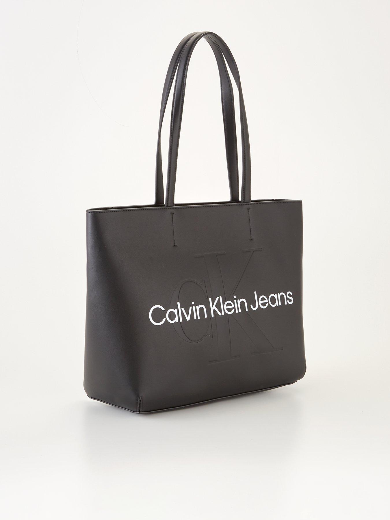 Shopper Bag Calvin Klein Tote Black Calvin Klein Black Leather