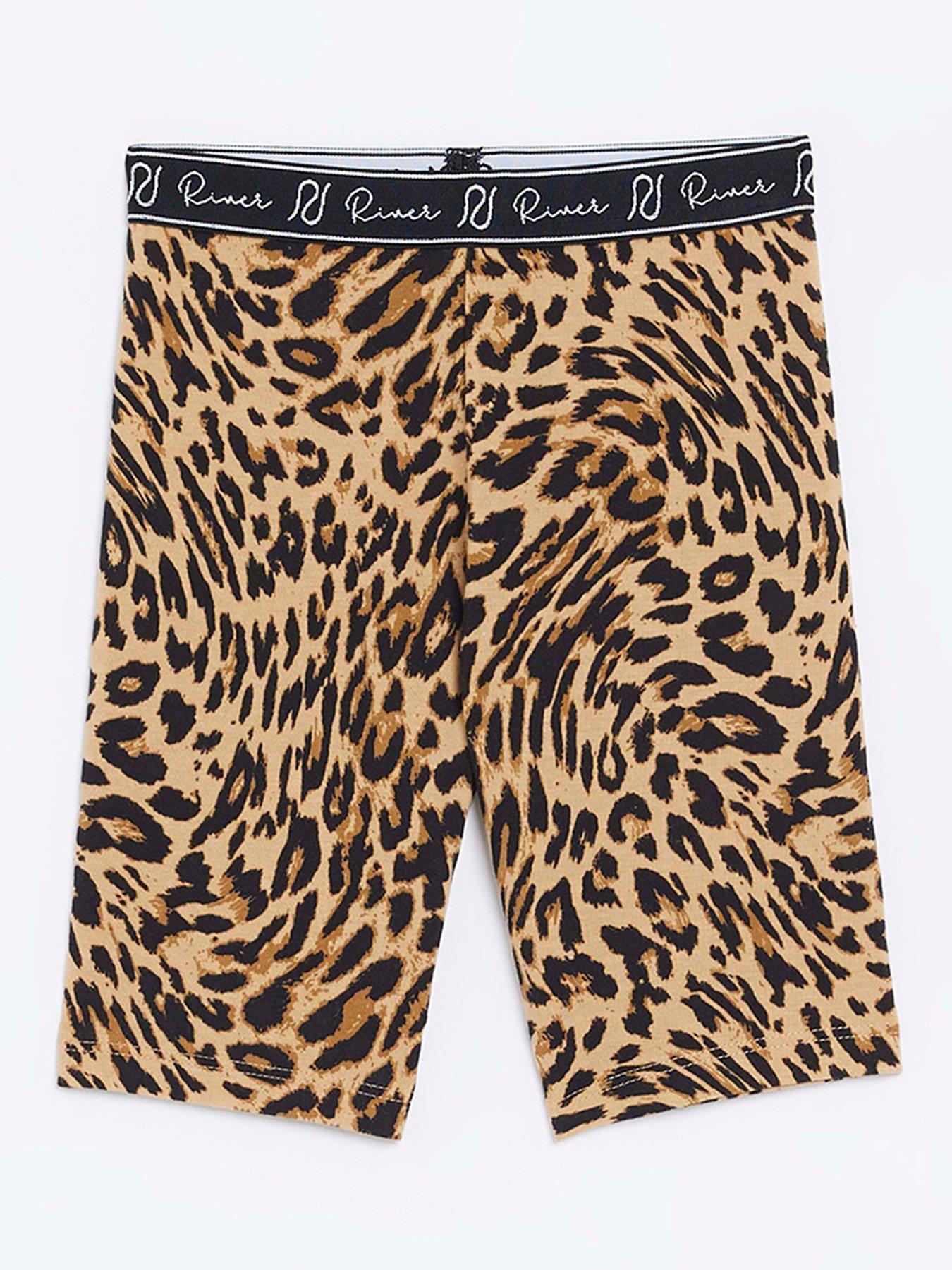 River island store leopard print shorts