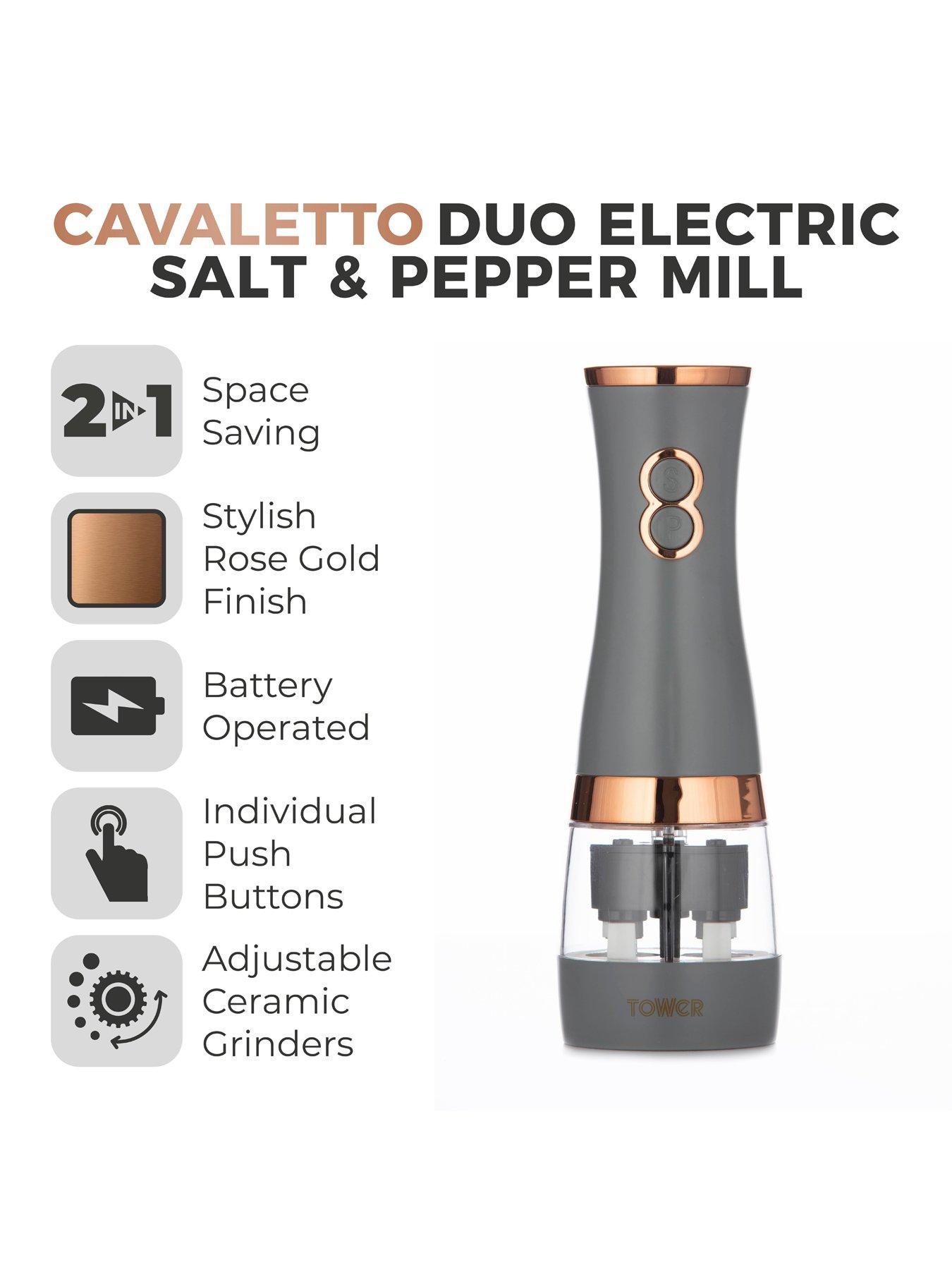 Image 2 of 6 of Tower Cavaletto Duo Electric Salt &amp; Pepper Mill in Grey