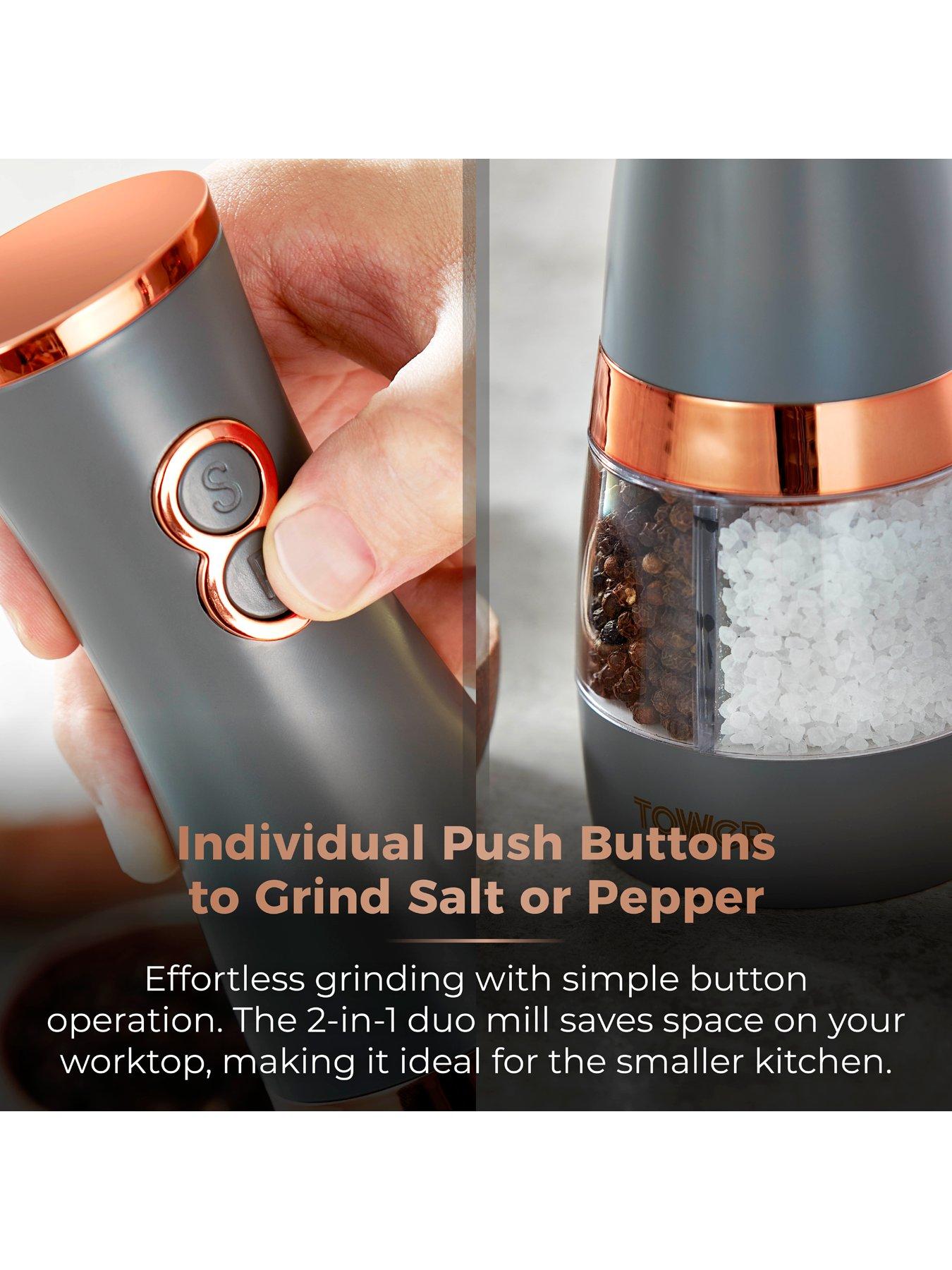Image 5 of 6 of Tower Cavaletto Duo Electric Salt &amp; Pepper Mill in Grey