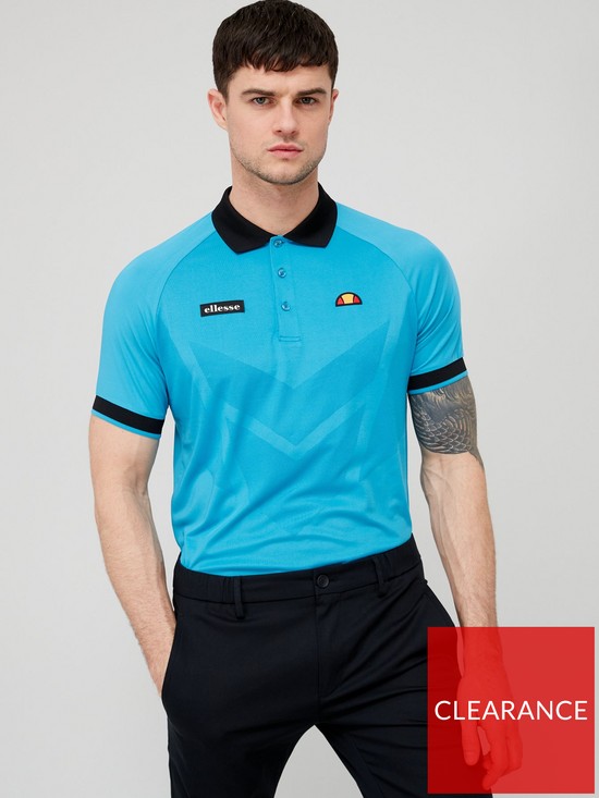 front image of ellesse-golf-alberto-polo-shirt-blue