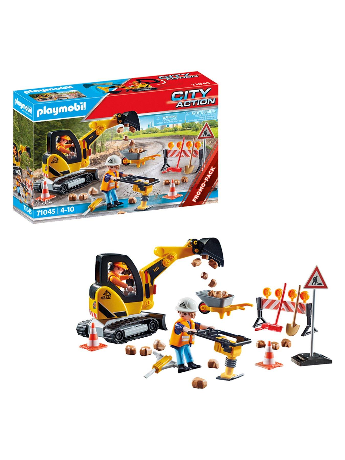 Playmobil 71045 Road Works Construction Zone Playset