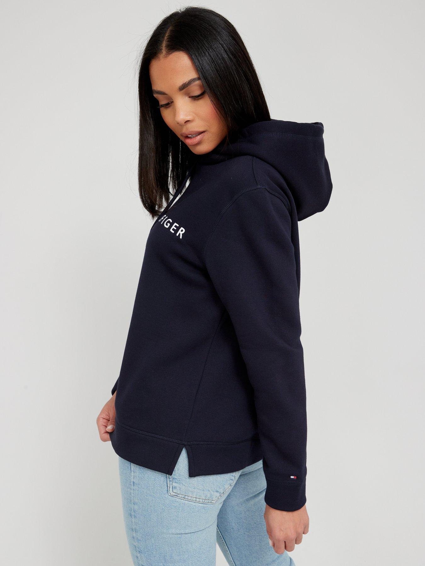 Tommy Hilfiger Womens Everyday Fleece Graphic Hoodie Sweatshirt :  : Clothing, Shoes & Accessories