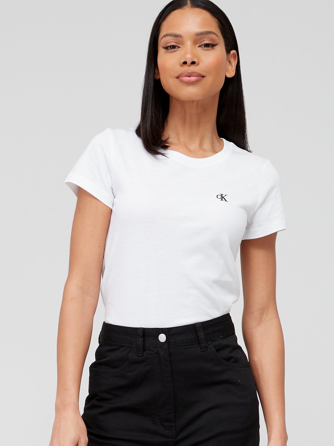 Ladies white calvin on sale klein t shirt