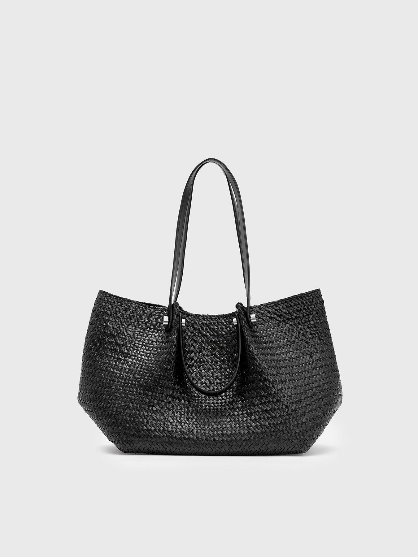 AllSaints Allington Straw Tote